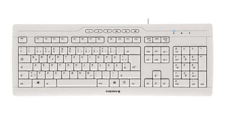 CHERRY STREAM 3.0 Tastatur Büro USB Schweiz Grau