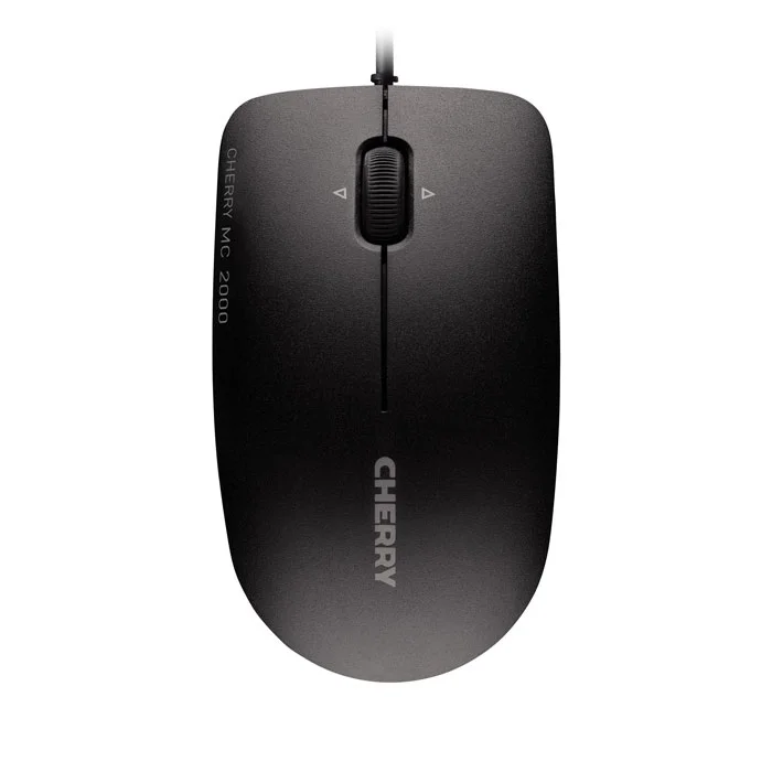 CHERRY MC 2000 Kabelgebundene Maus mit schwenkbarem Rad, Schwarz, USB