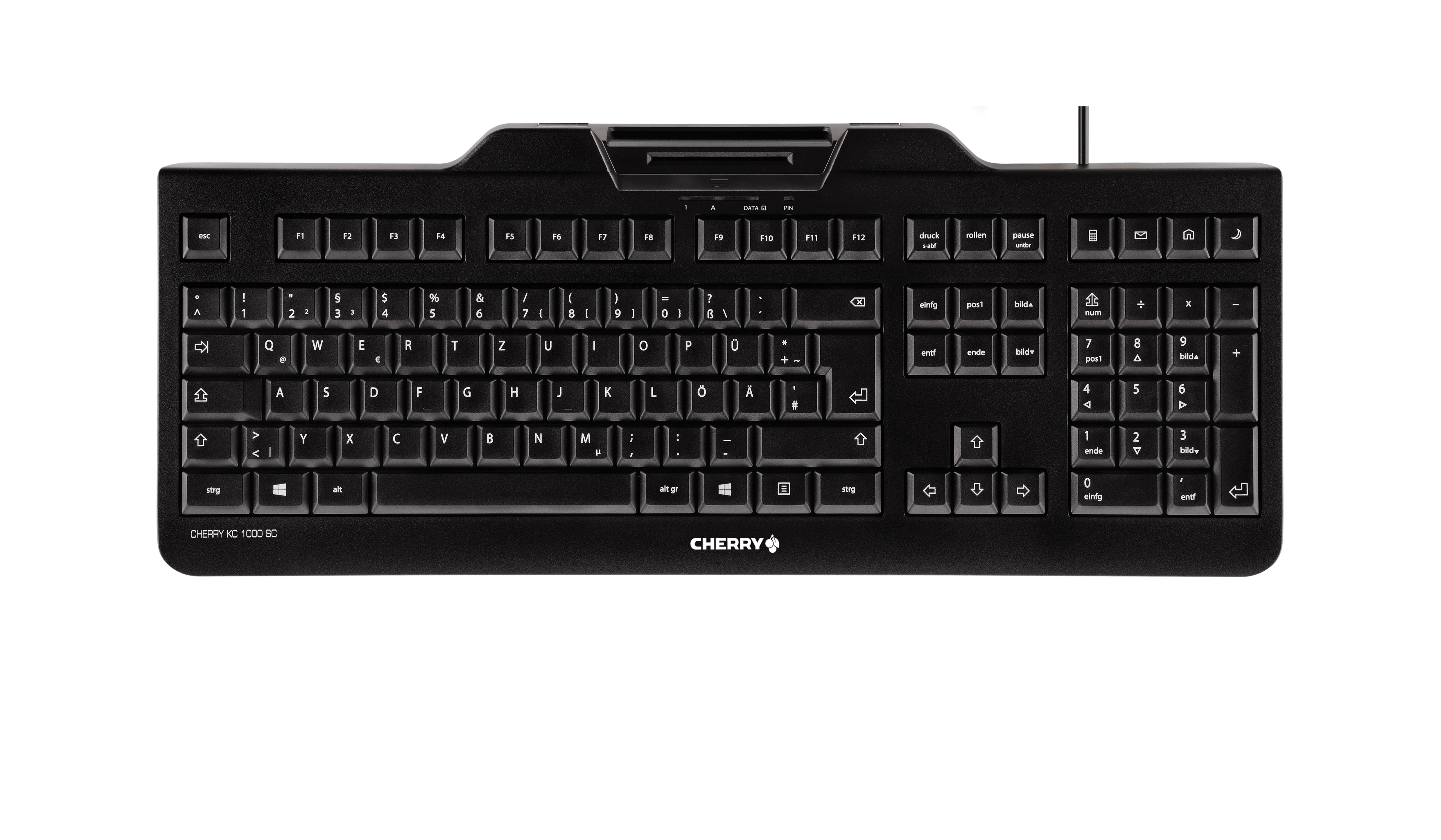 Contour Design KC 1000 SC Kabelgebundene Chipkarten Tastatur, Schwarz, USB (QWERTZ - DE)