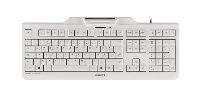 CHERRY KC 1000 SC Tastatur Büro USB QWERTY UK Englisch Grau