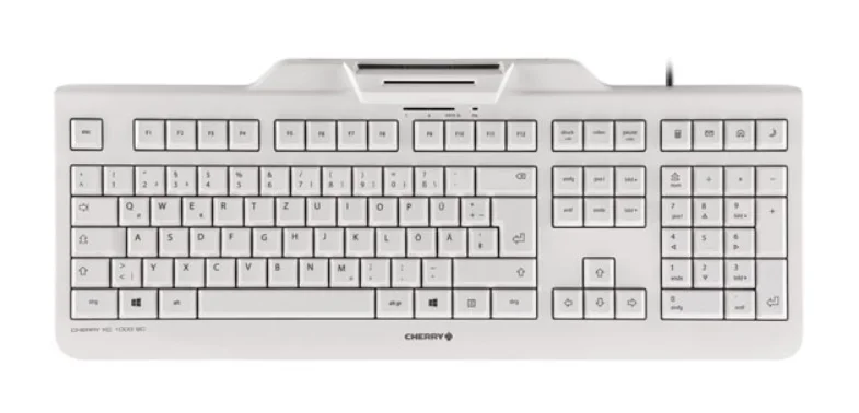 CHERRY KC 1000 SC Tastatur USB Schweiz Grau