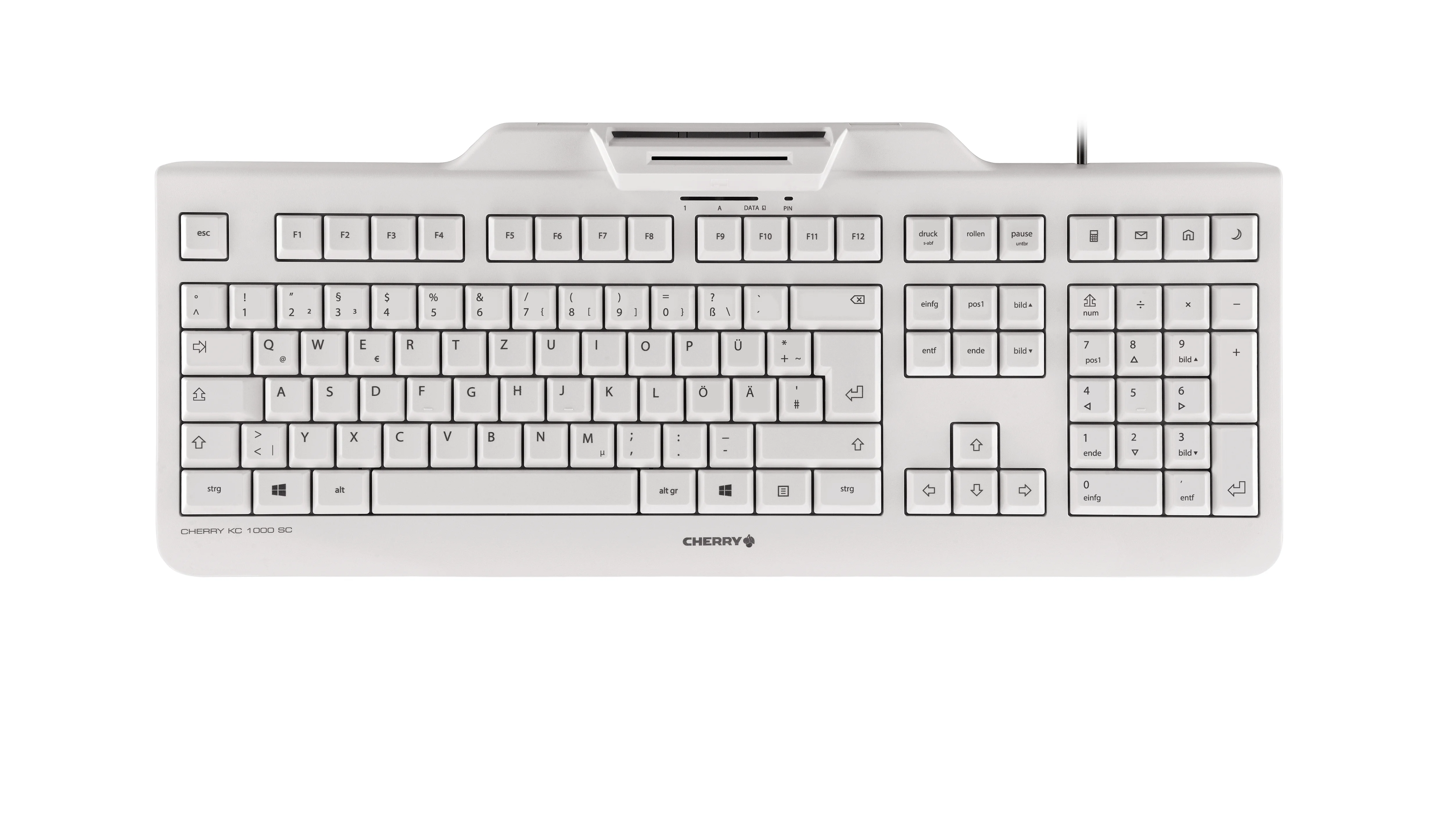 CHERRY KC 1000 SC Tastatur Büro USB QWERTY Nordisch Schwarz
