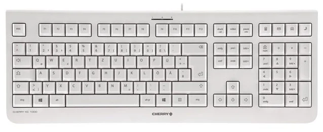 CHERRY KC 1000 Tastatur Haus USB Schweiz Grau