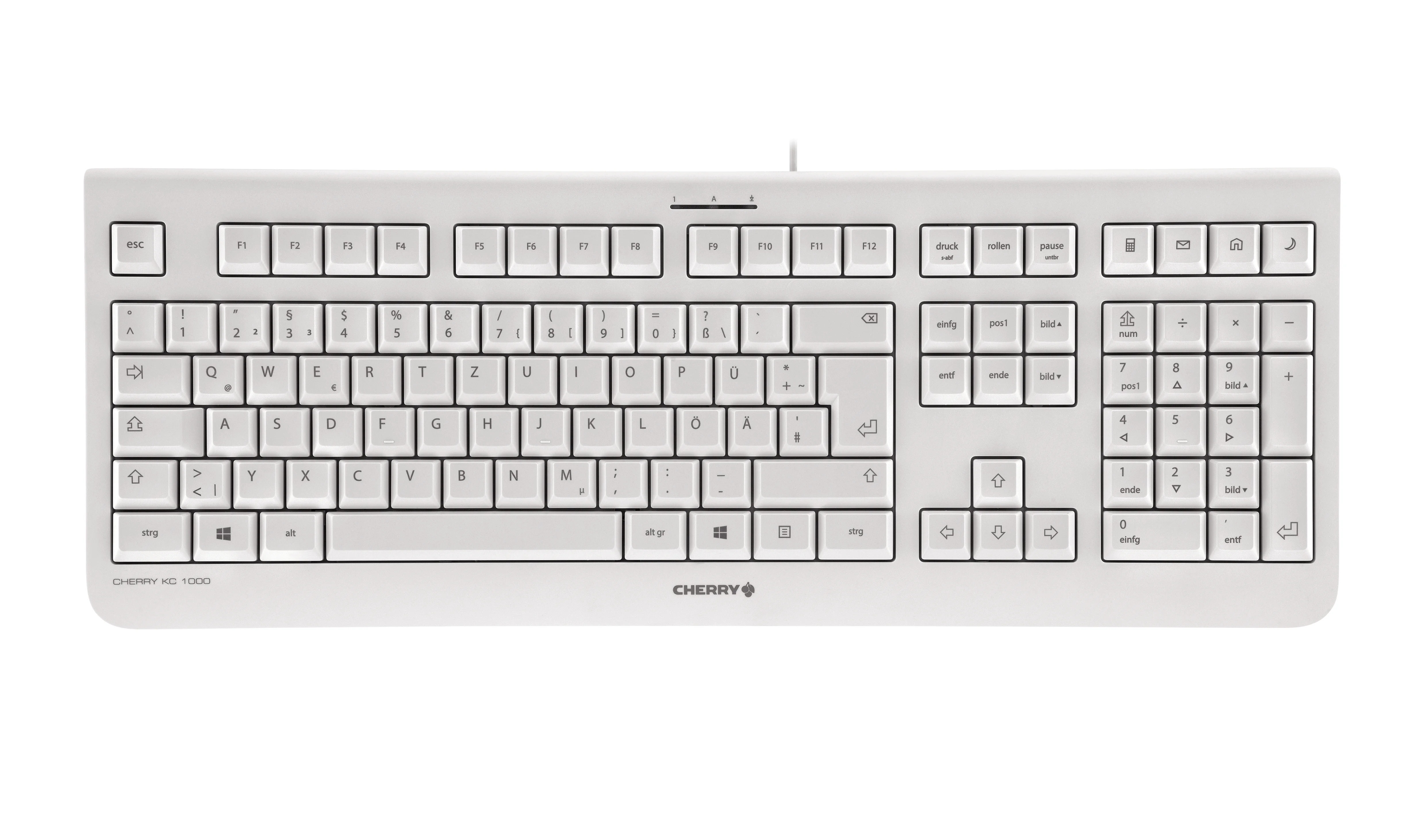 CHERRY KC 1000 Tastatur Universal USB QWERTY Nordisch Grau