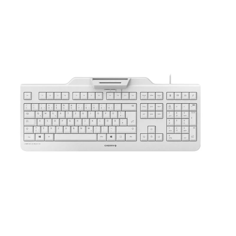 CHERRY SECURE BOARD 1.0 Kabelgebundene Chipkarten Tastatur, Hell Grau, USB (QWERTZ - DE)