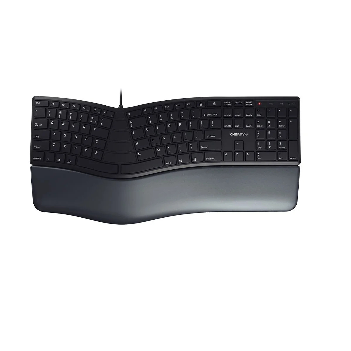 CHERRY KC 4500 ERGO Tastatur Universal USB QWERTY US Englisch Schwarz