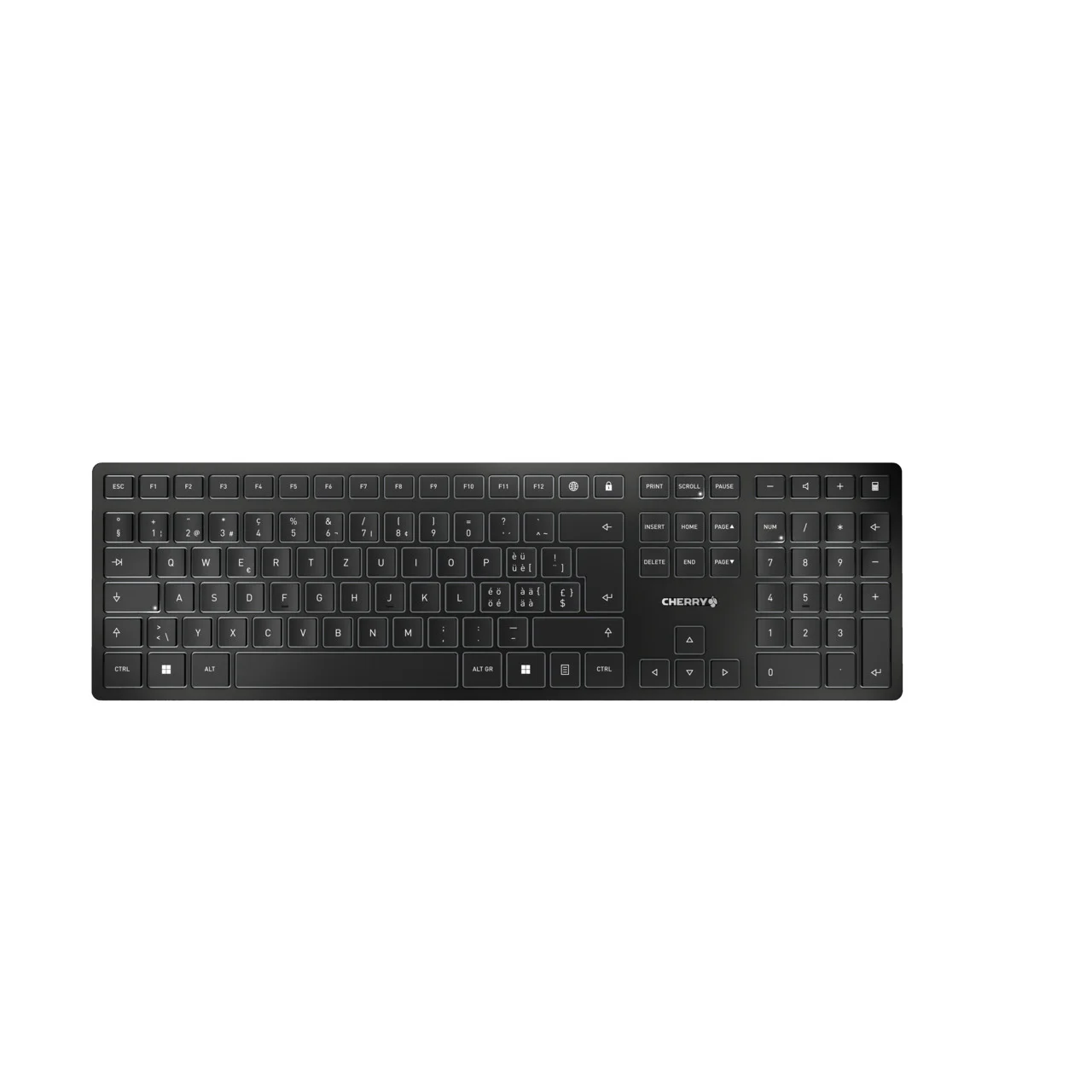 CHERRY KW 9100 SLIM Tastatur Universal RF Wireless + Bluetooth QWERTZ Schweiz Schwarz