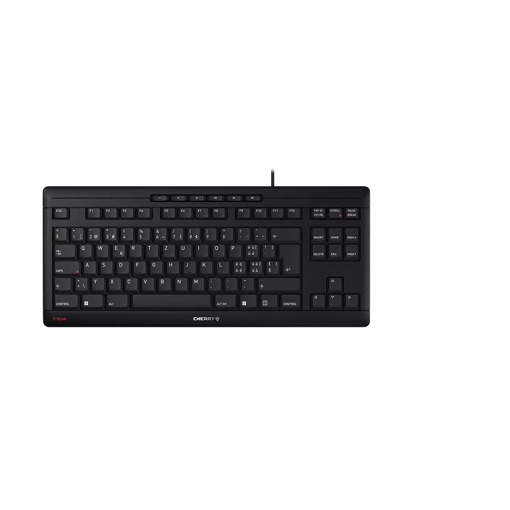 CHERRY STREAM KEYBOARD TKL Tastatur Universal USB QWERTZ Schweiz Schwarz