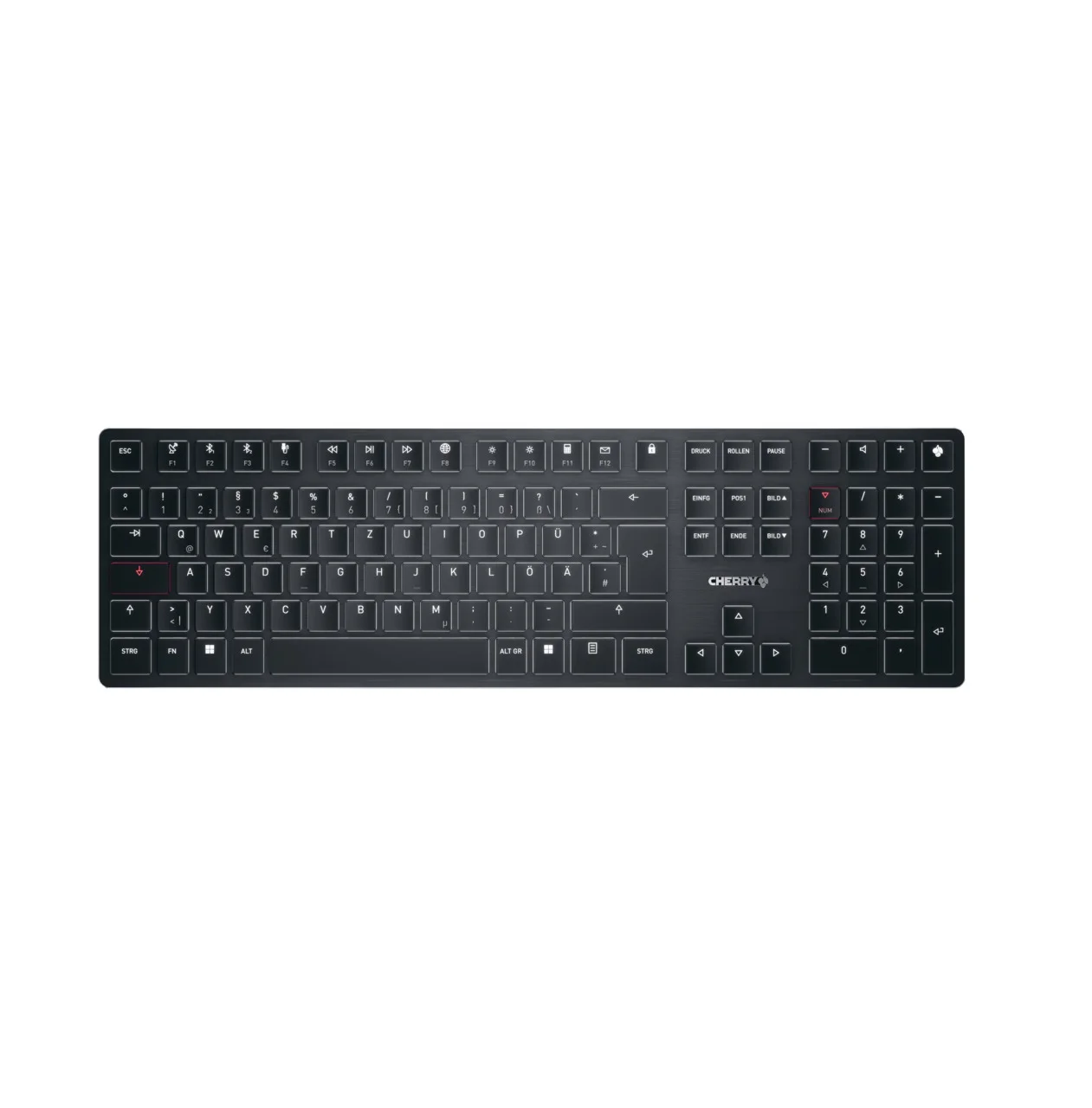 CHERRY KW X ULP Tastatur Universal USB + RF Wireless + Bluetooth QWERTZ Deutsch Schwarz