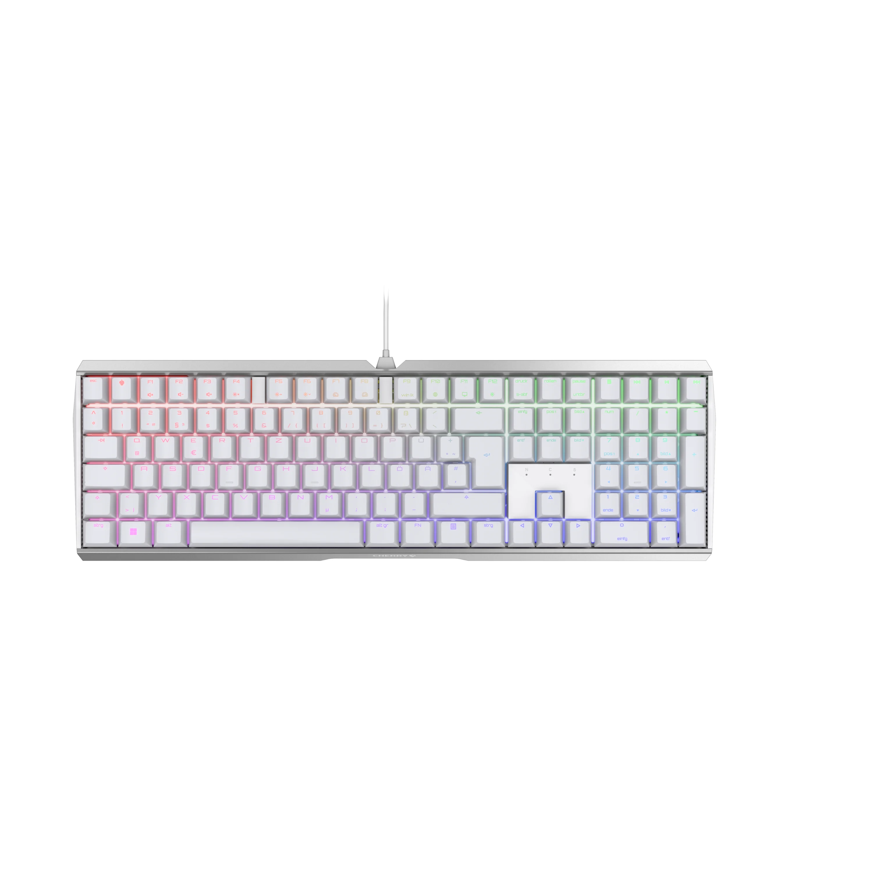 CHERRY MX 3.0S RGB Tastatur Gaming USB QWERTZ Deutsch Weiß