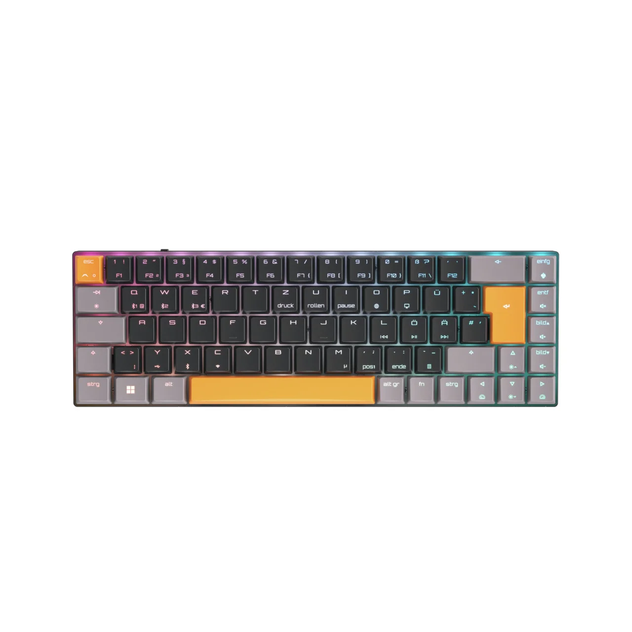 CHERRY MX-LP 2.1 Compact Wireless Tastatur Gaming RF Wireless + Bluetooth QWERTZ Deutsch Schwarz