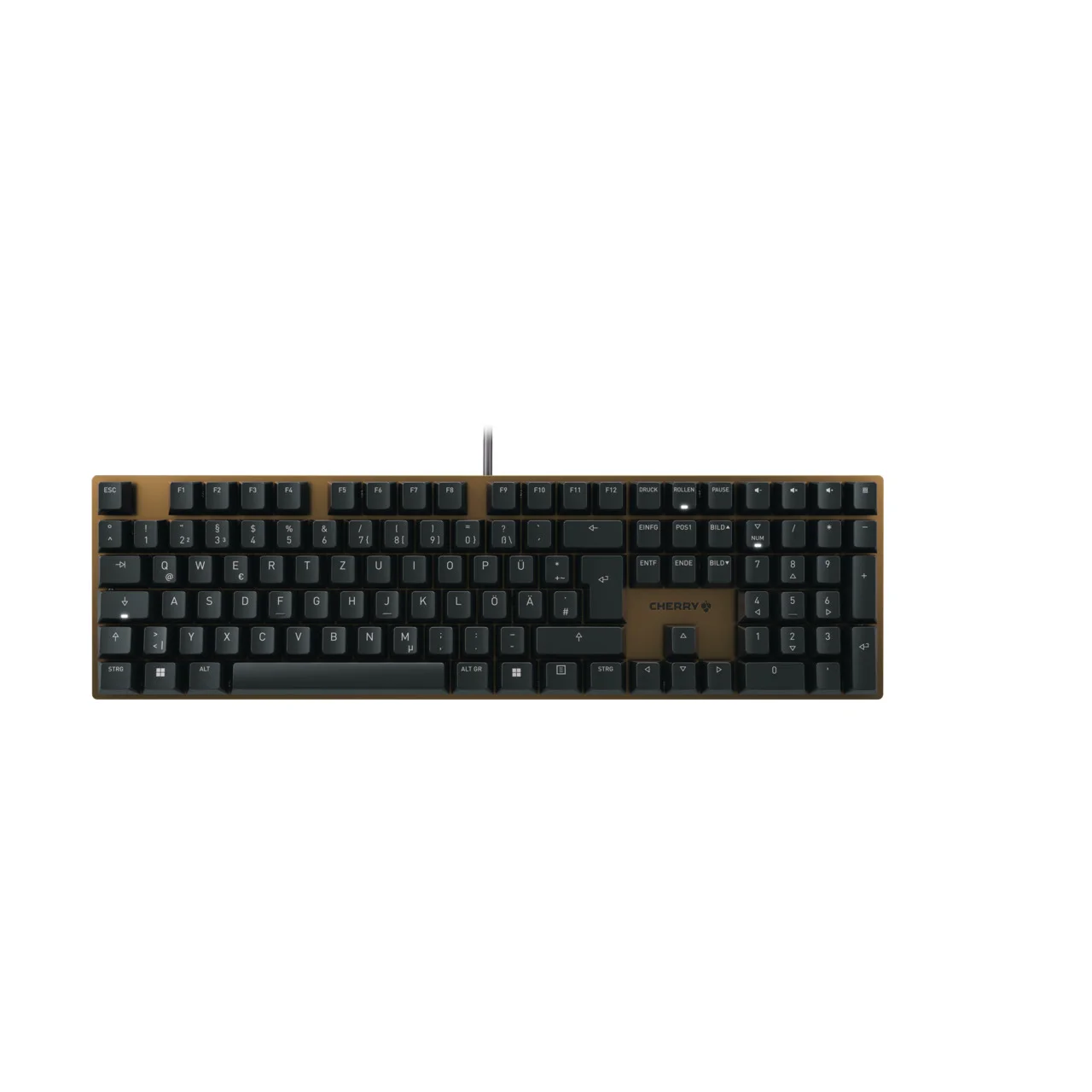 CHERRY KC 200 MX Tastatur Universal USB QWERTZ Deutsch Schwarz, Bronze