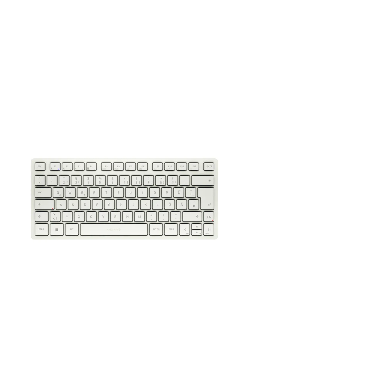 CHERRY KW 7100 MINI BT Tastatur Universal Bluetooth QWERTZ Deutsch Weiß