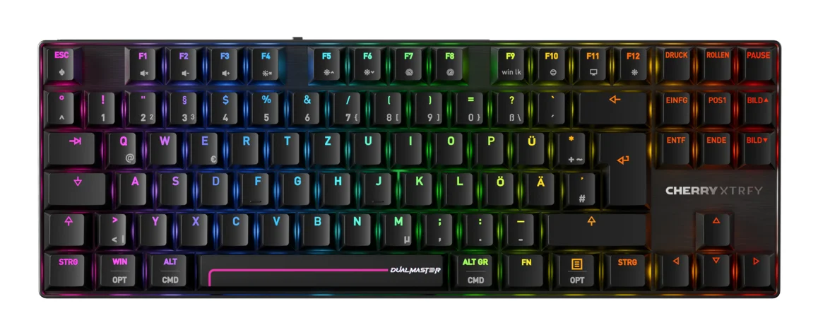 CHERRY MX 8.2 Pro TMR Wireless Tastatur Gaming USB + RF Wireless + Bluetooth QWERTZ Deutsch Schwarz