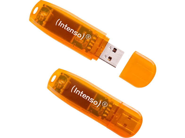 INTENSO Doppelpack USB-Stick, 64 GB, 28,00 MB/s, Orange
