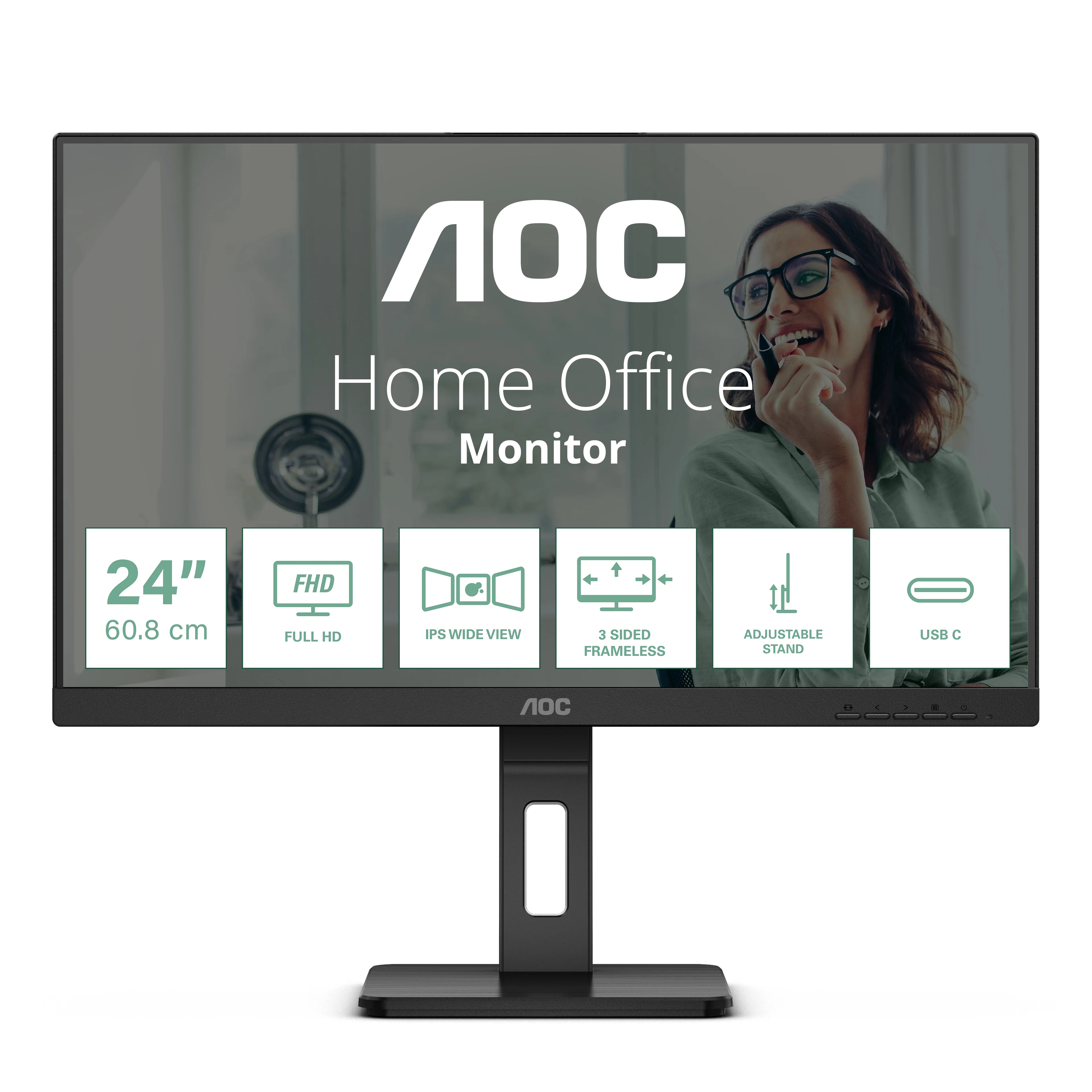 AOC 24P3CV Computerbildschirm 60,5 cm (23.8") 1920 x 1080 Pixel Full HD LED Schwarz
