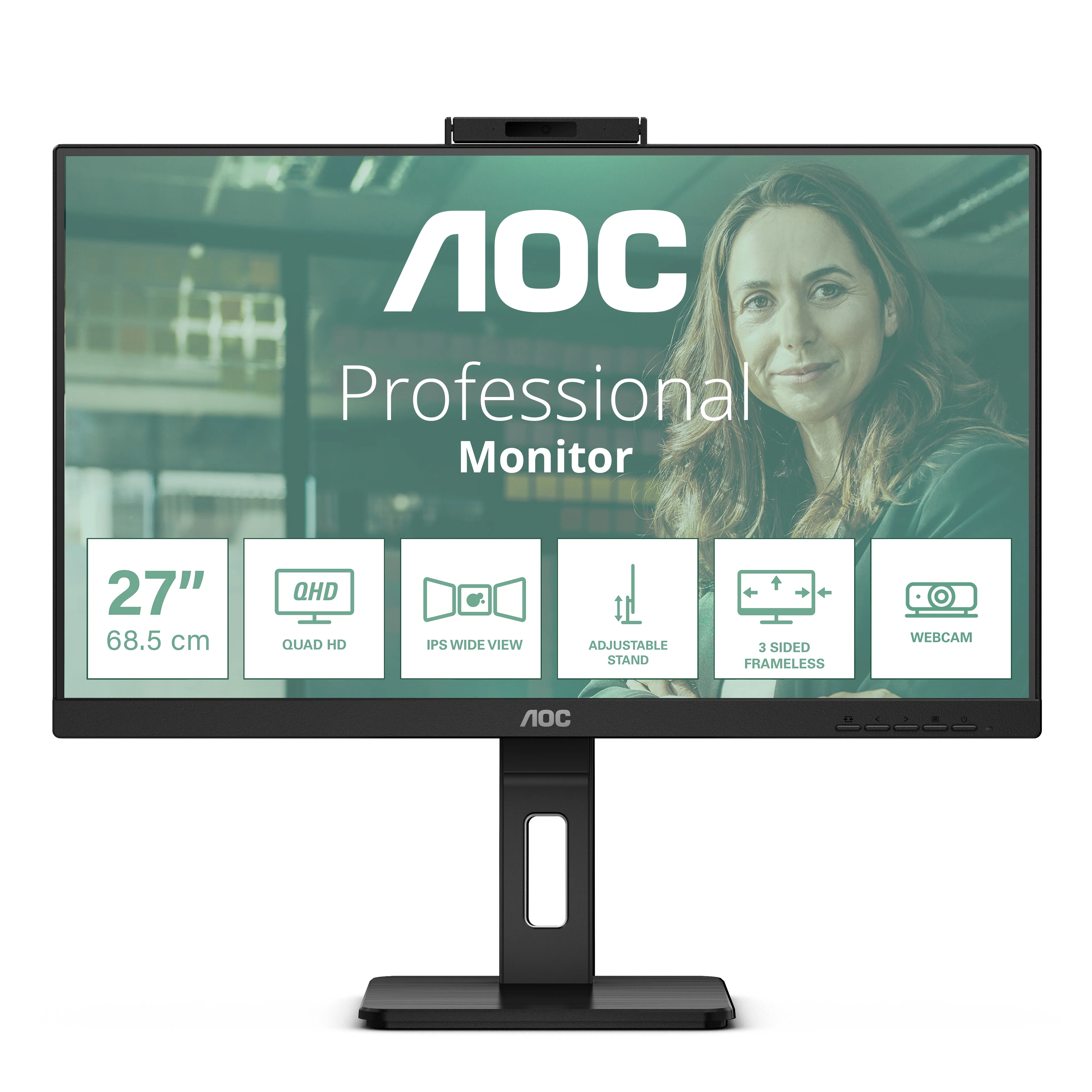 AOC Q27P3QW Computerbildschirm 68,6 cm (27") 2560 x 1440 Pixel Quad HD Schwarz
