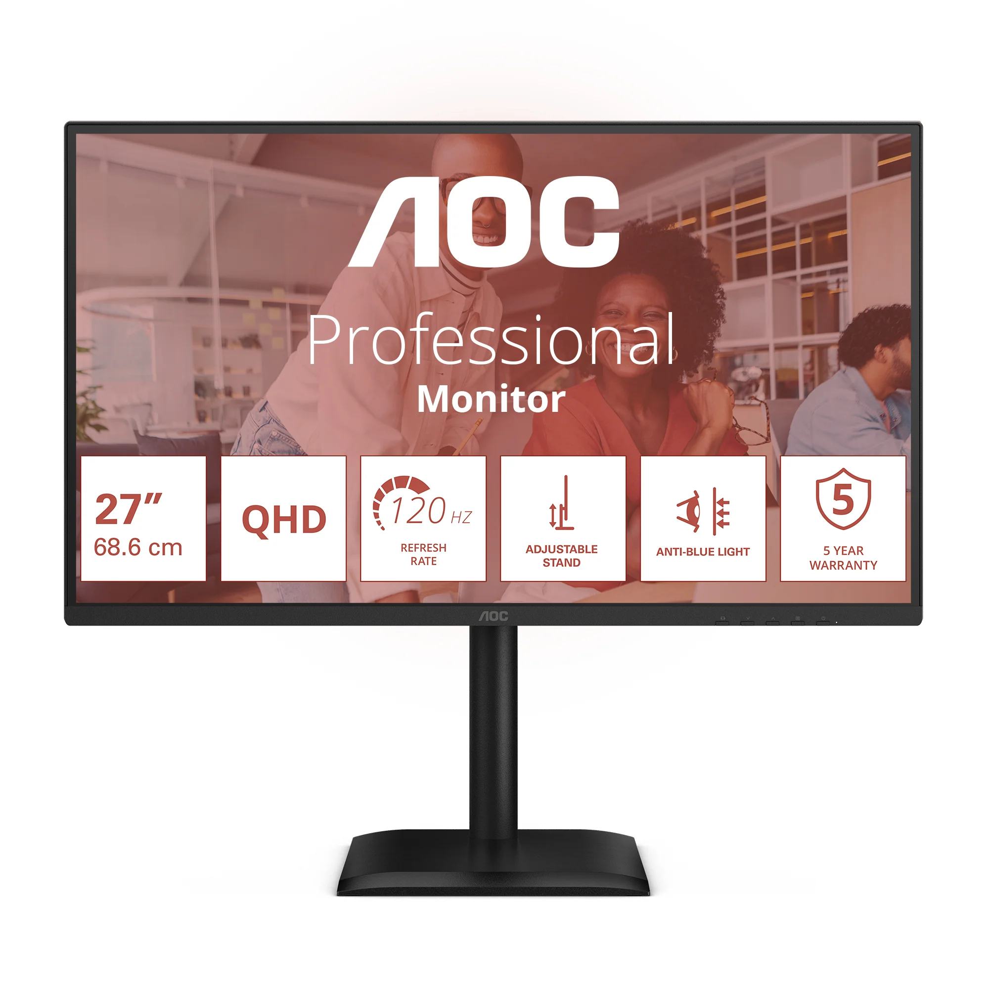 AOC E4 Q27E4U Computerbildschirm 68,6 cm (27") 2560 x 1440 Pixel Quad HD LED Schwarz