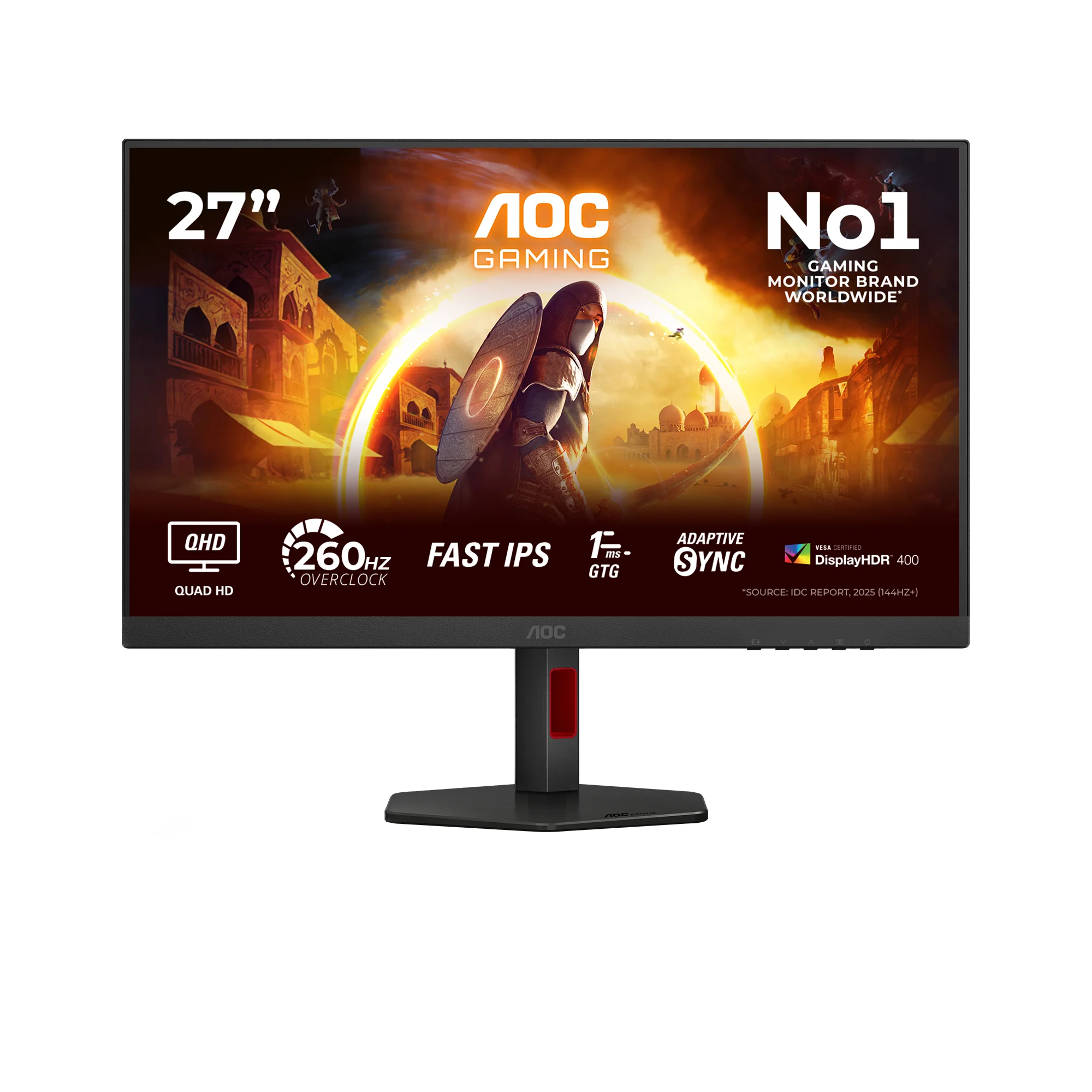 AOC G4 Q27G4ZR Computerbildschirm 68,6 cm (27") 2560 x 1440 Pixel Quad HD LED Schwarz, Rot