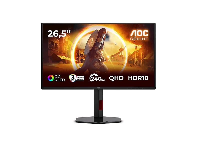 AOC Q27G4ZDR, OLED 26,5 Zoll QHD Gaming Monitor 0,03 ms Reaktionszeit 240 Hz