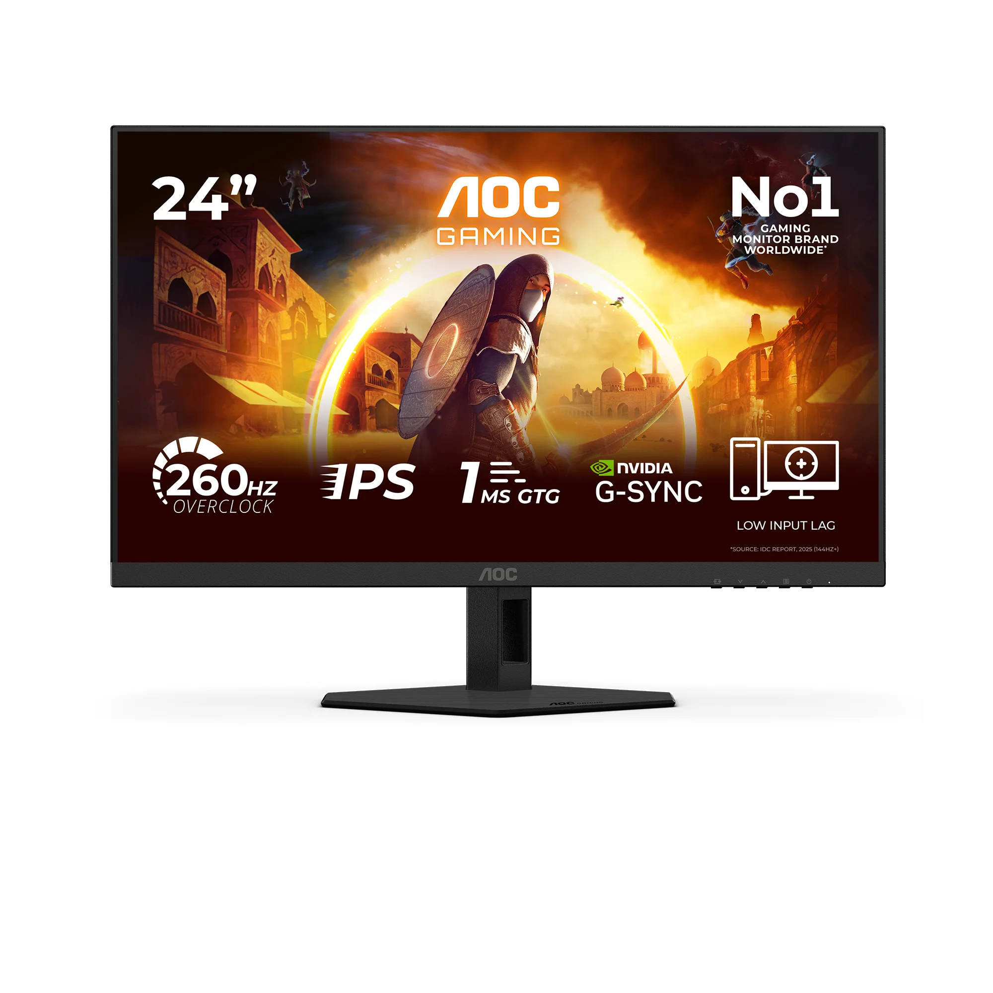 AOC G4 24G4ZREP Computerbildschirm 60,5 cm (23.8") 1920 x 1080 Pixel Full HD LCD Schwarz, Rot