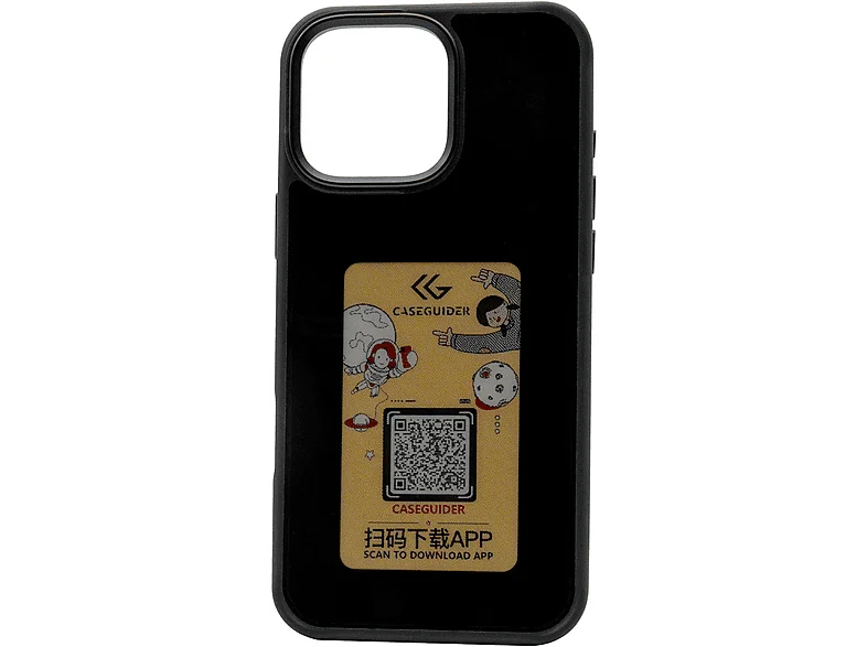 REALPOWER Magic Case mit E-Ink Display, Backcover, Apple, iPhone 16 Pro Max, Schwarz