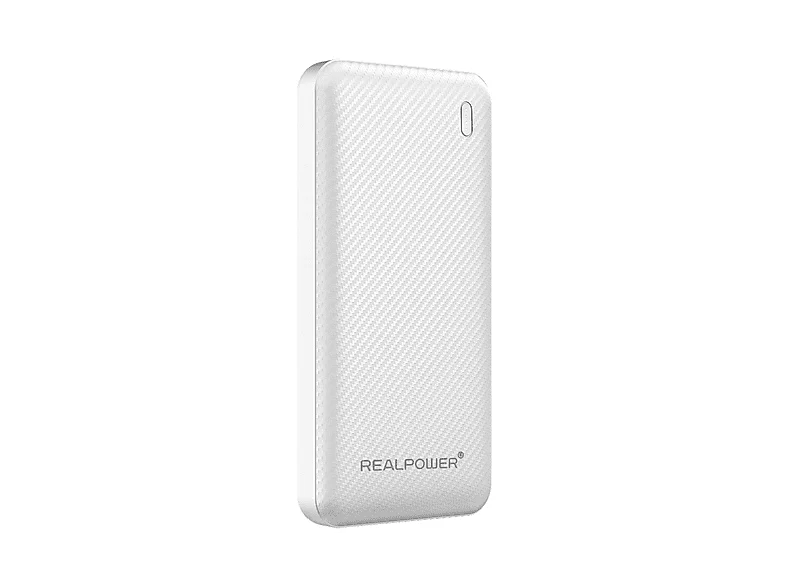 REALPOWER PB 10000 Plus, Powerbank 10.000 mAh Weiß