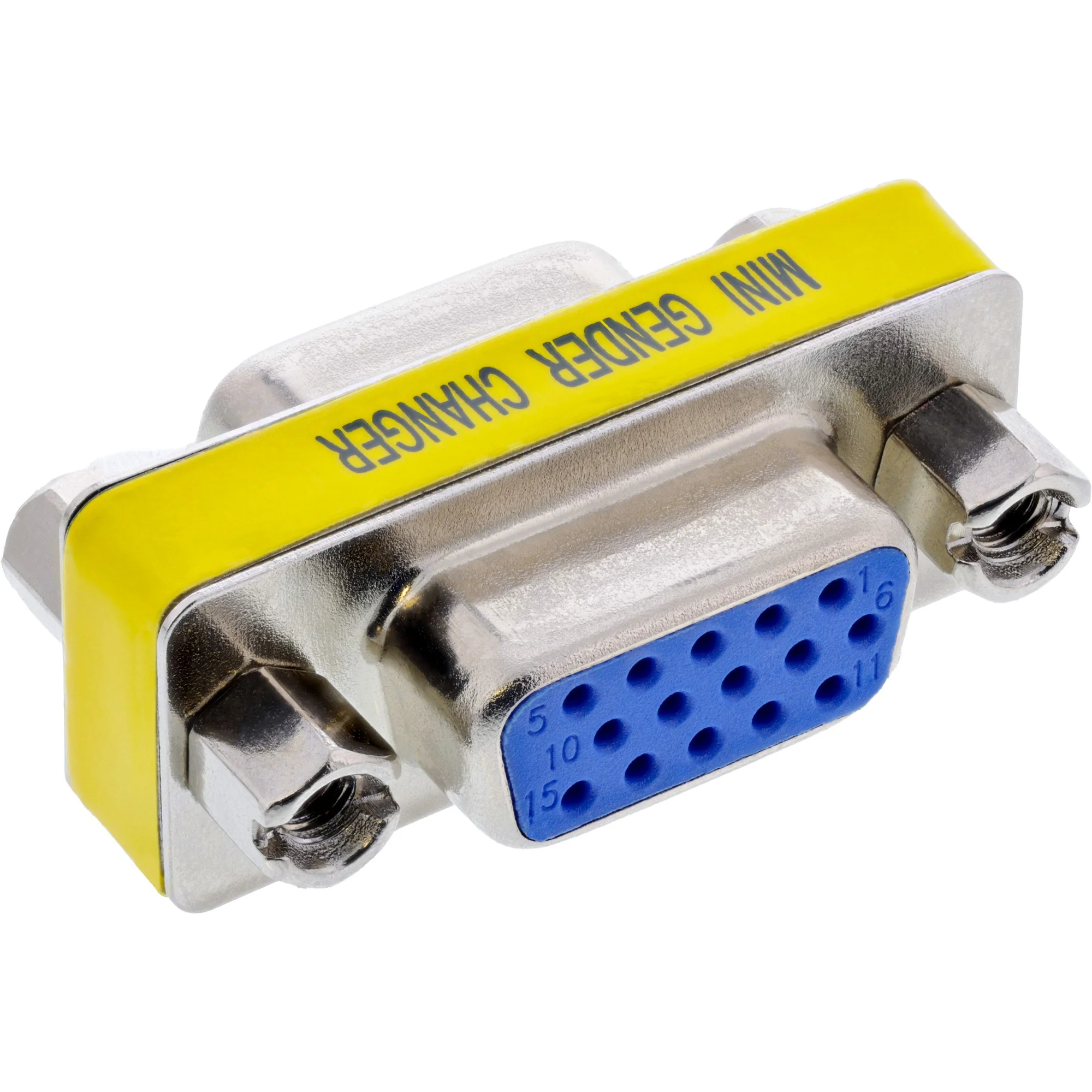 InLine Mini-Gender-Changer, 15pol HD (VGA), Buchse / Buchse