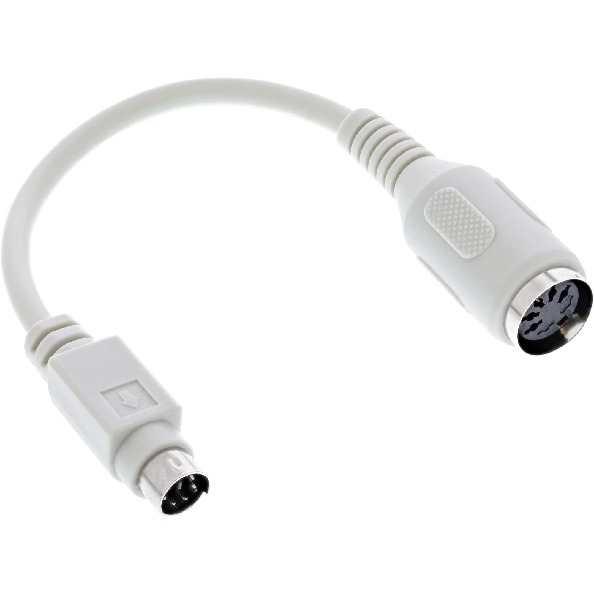 InLine Tastatur-Adapterkabel, 5pol DIN-Buchse an PS/2-Stecker, Länge: ca. 10cm