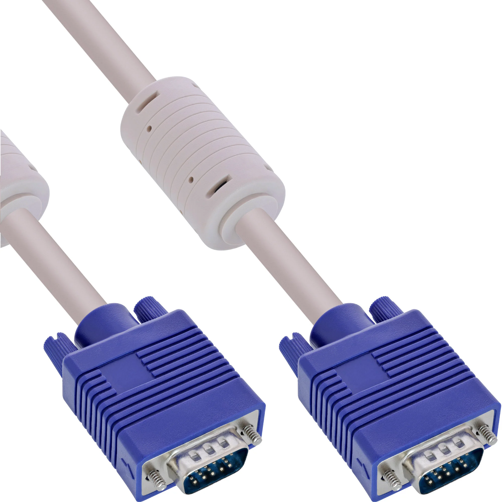 InLine S-VGA Kabel, 15pol HD Stecker / Stecker, beige, 15m