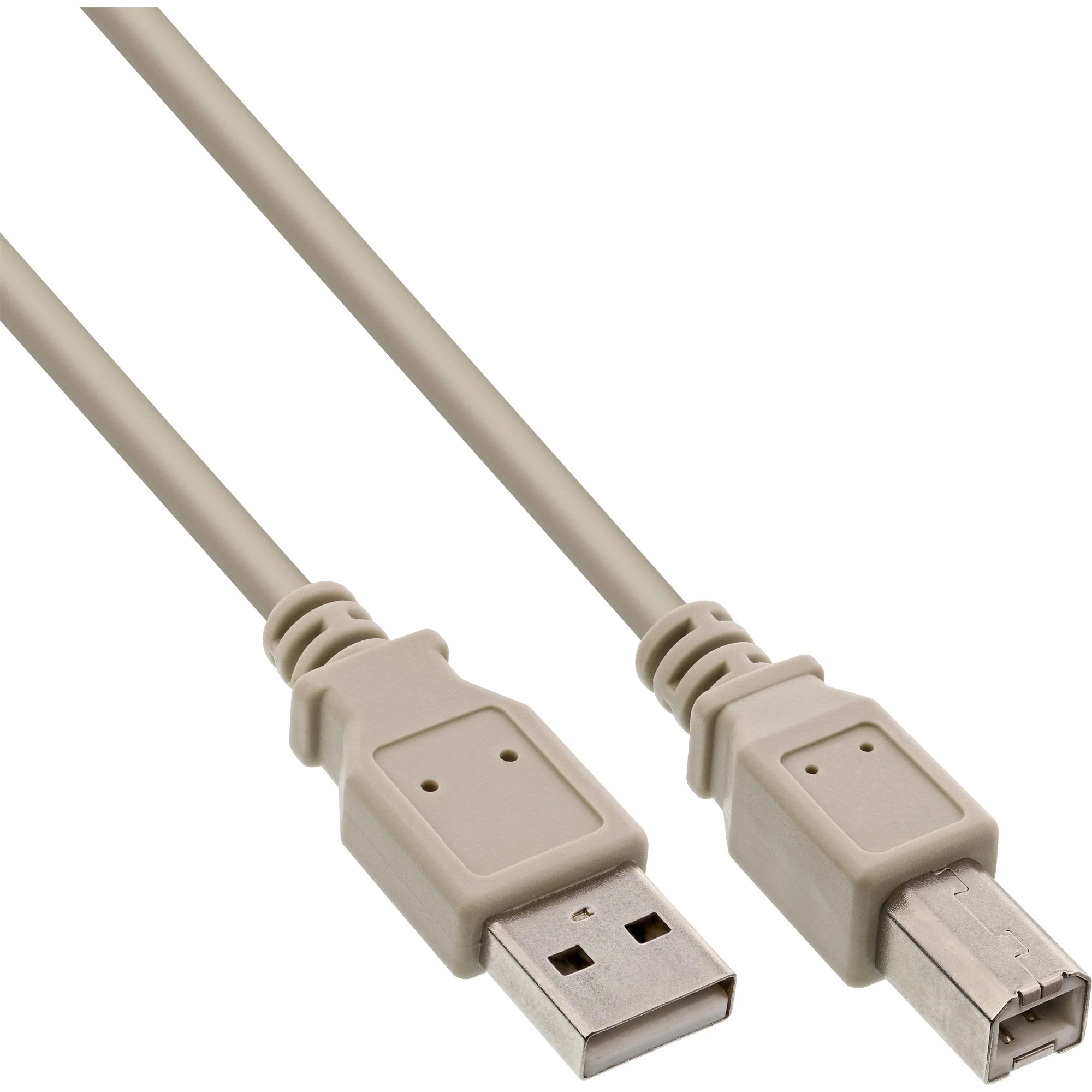 InLine USB 2.0 Kabel, A an B, beige, 2,0m