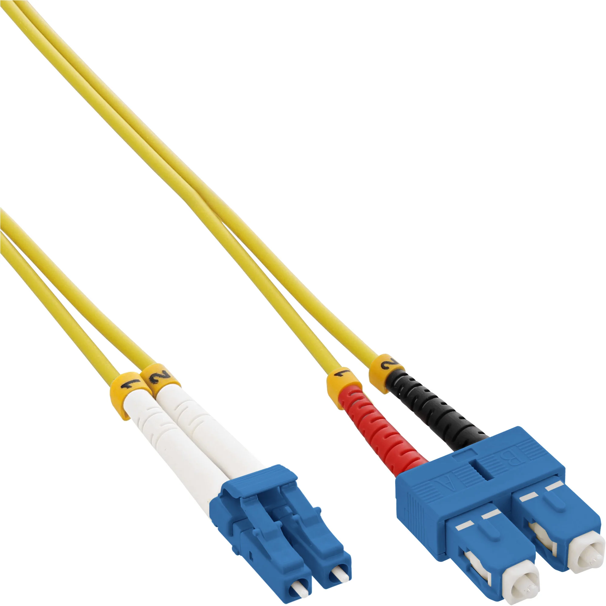 InLine LWL Duplex Kabel, LC/SC, 9/125µm, OS2, 5m