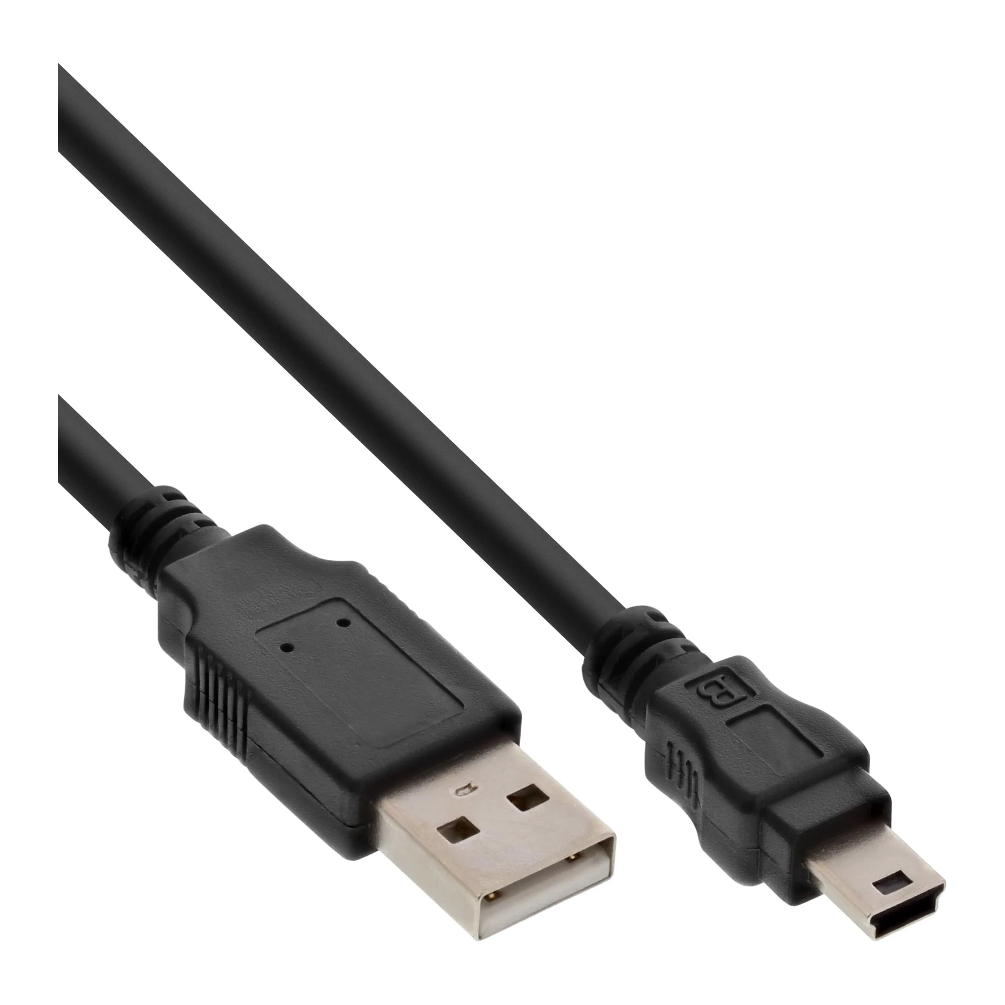 InLine USB 2.0 Mini-Kabel, USB A ST an Mini-B ST (5pol.), schwarz, 5m