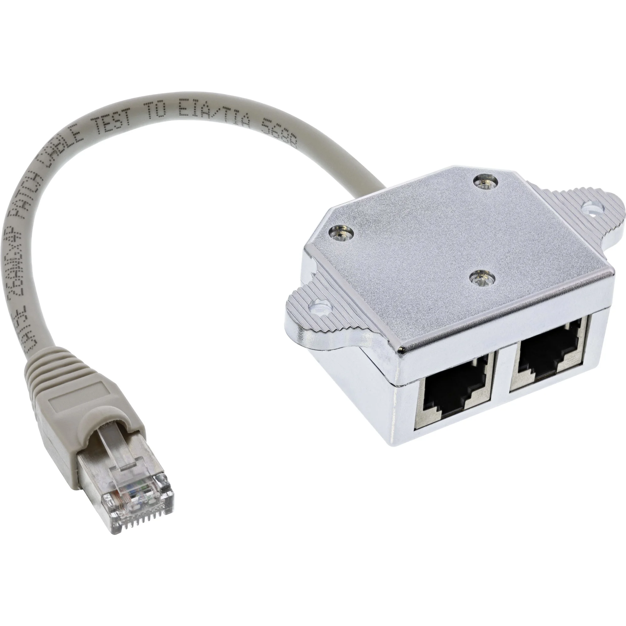 InLine Cat.5e / ISDN T-Adapter RJ45 Stecker an 2x RJ45 Buchse, 0,15m