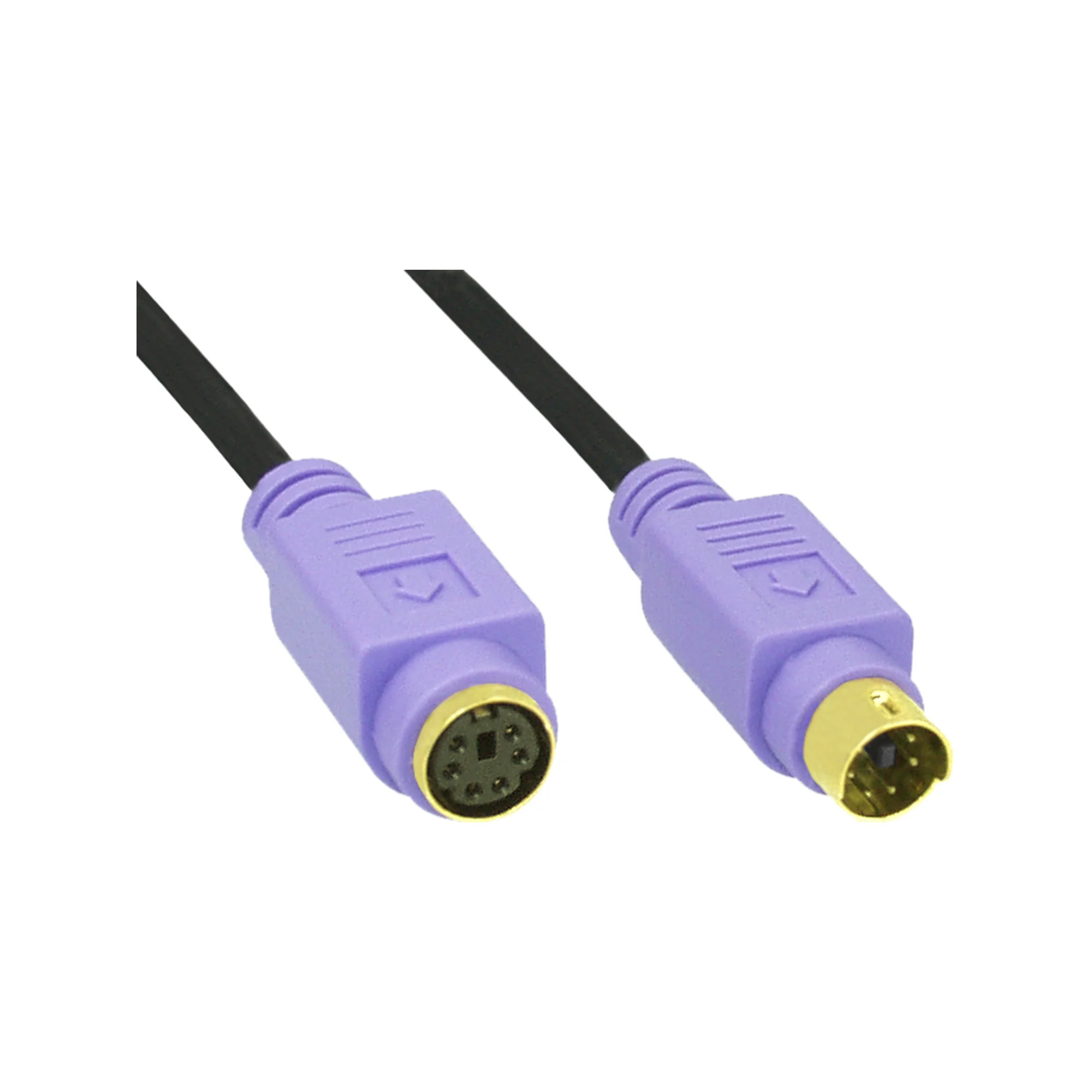 InLine PS/2 Verlängerung, Stecker / Buchse, PC99, violette Stecker, PREMIUM, 2m