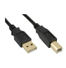 Microconnect USBAB5G USB Kabel USB 2.0 5 m USB A USB B Schwarz