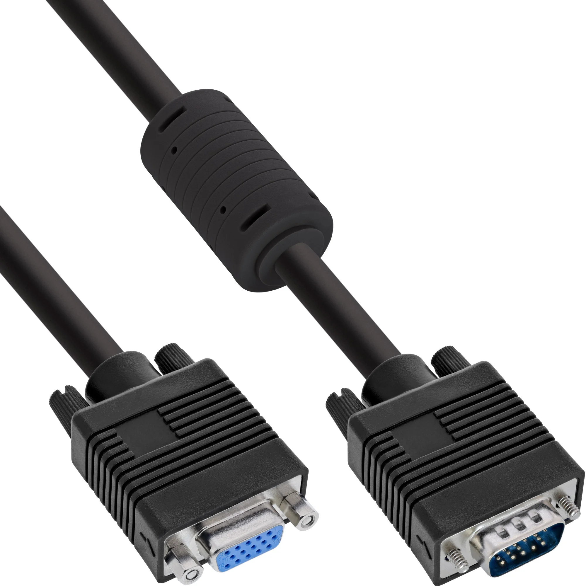 InLine S-VGA Verlängerung, 15pol HD Stecker / Buchse, schwarz, 3m