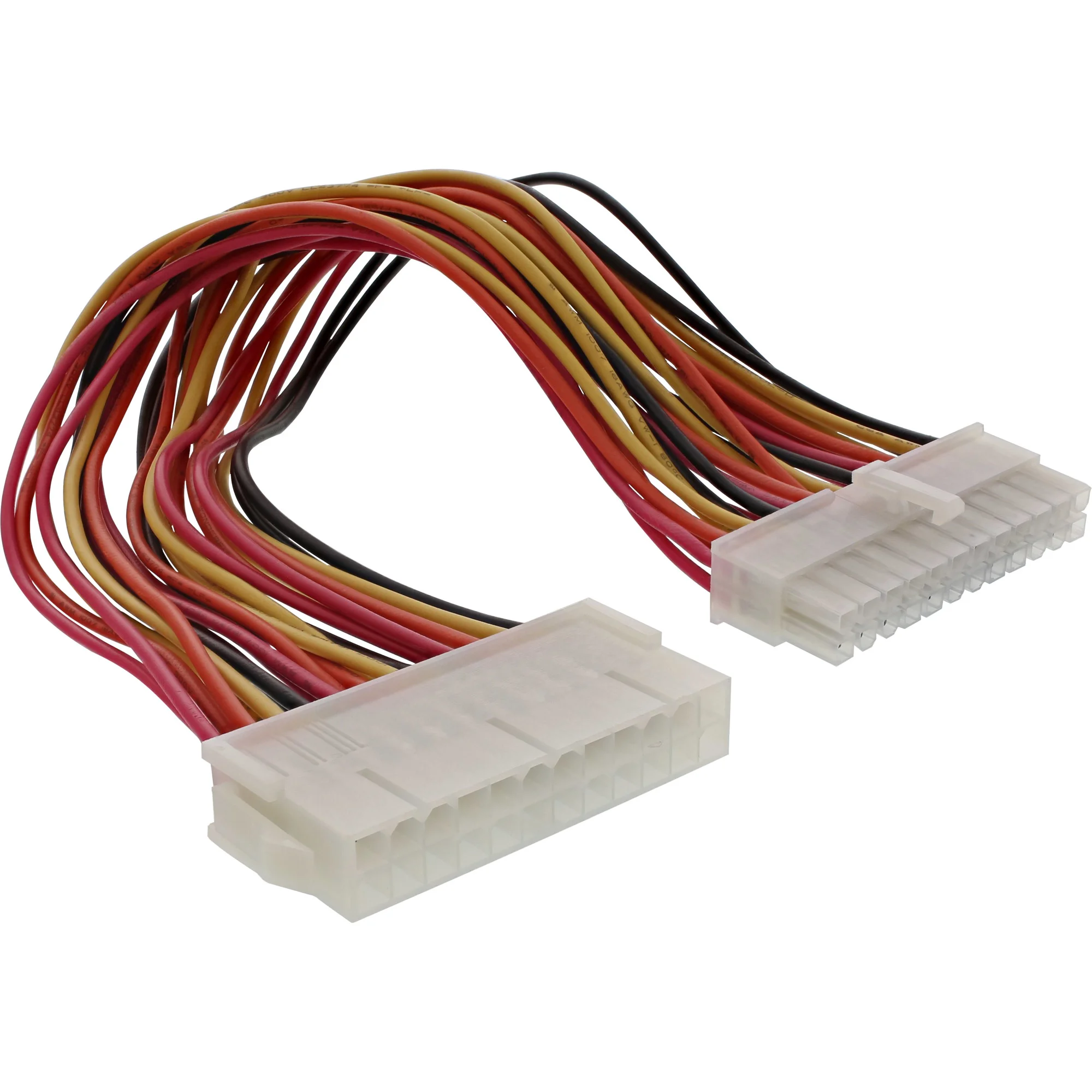 InLine Strom Verlängerung int., 24pol ATX ST / BU, Netzteil zu Mainboard, 0,20m