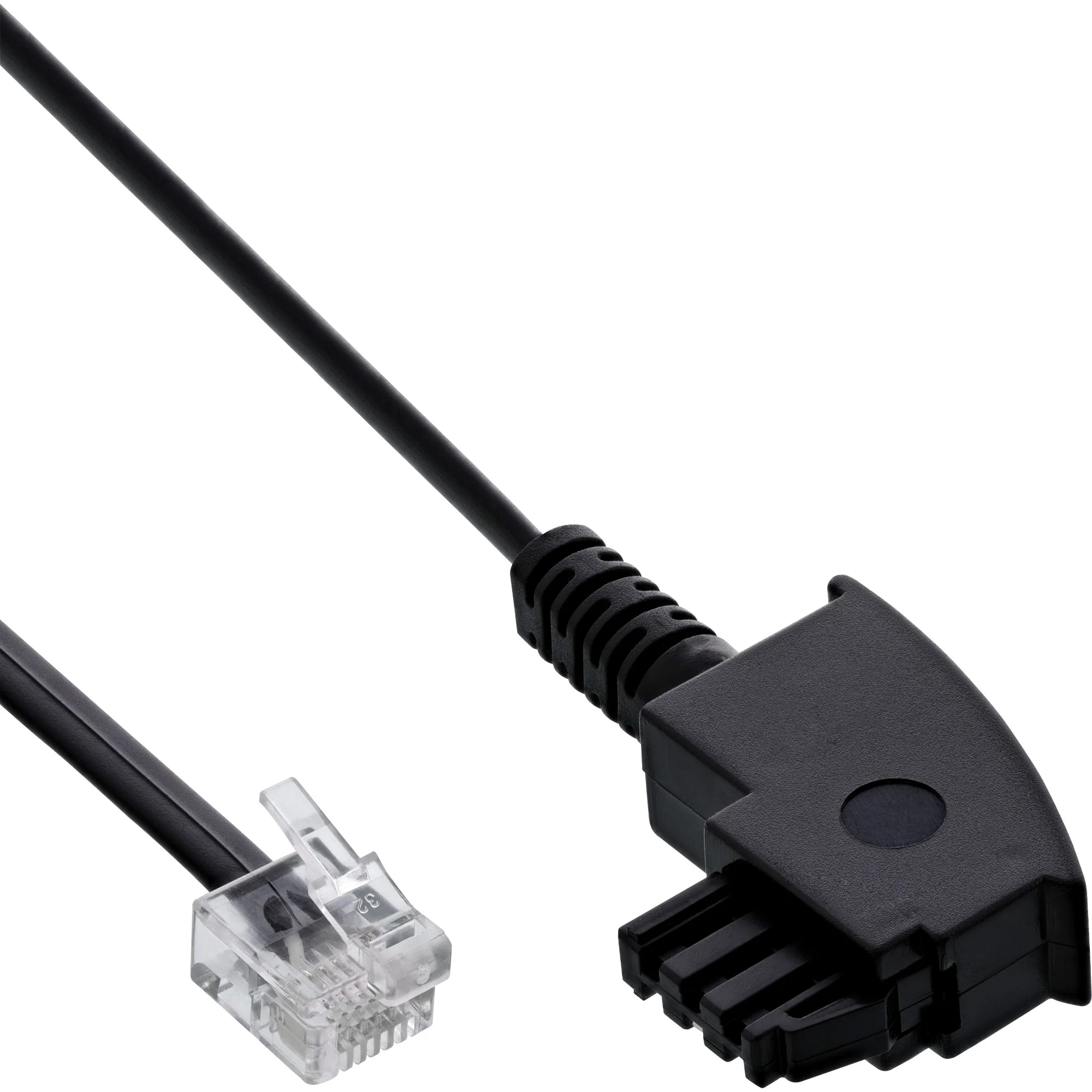 InLine TAE-F Kabel für DSL Splitter, TAE-F ST an Western 6/2 DEC ST, 25m
