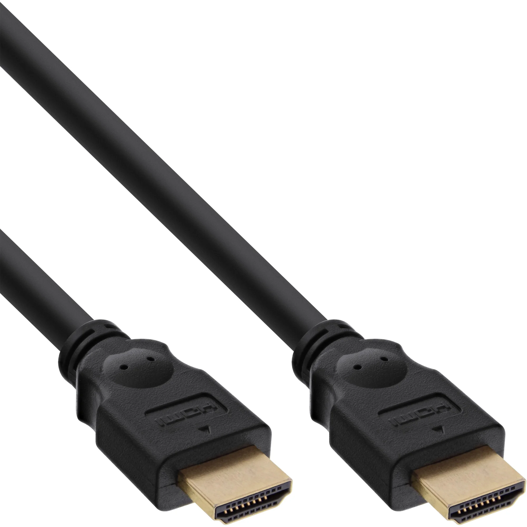 InLine HDMI Kabel, HDMI-High Speed, ST / ST, verg. Kontakte, schwarz, 15m