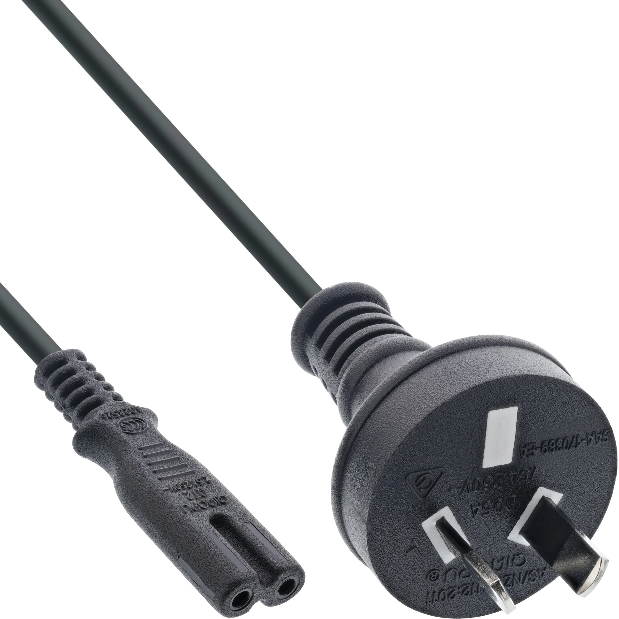 InLine Netzkabel, Netzstecker Australien auf Euro 8 C7 Stecker, 1,8m