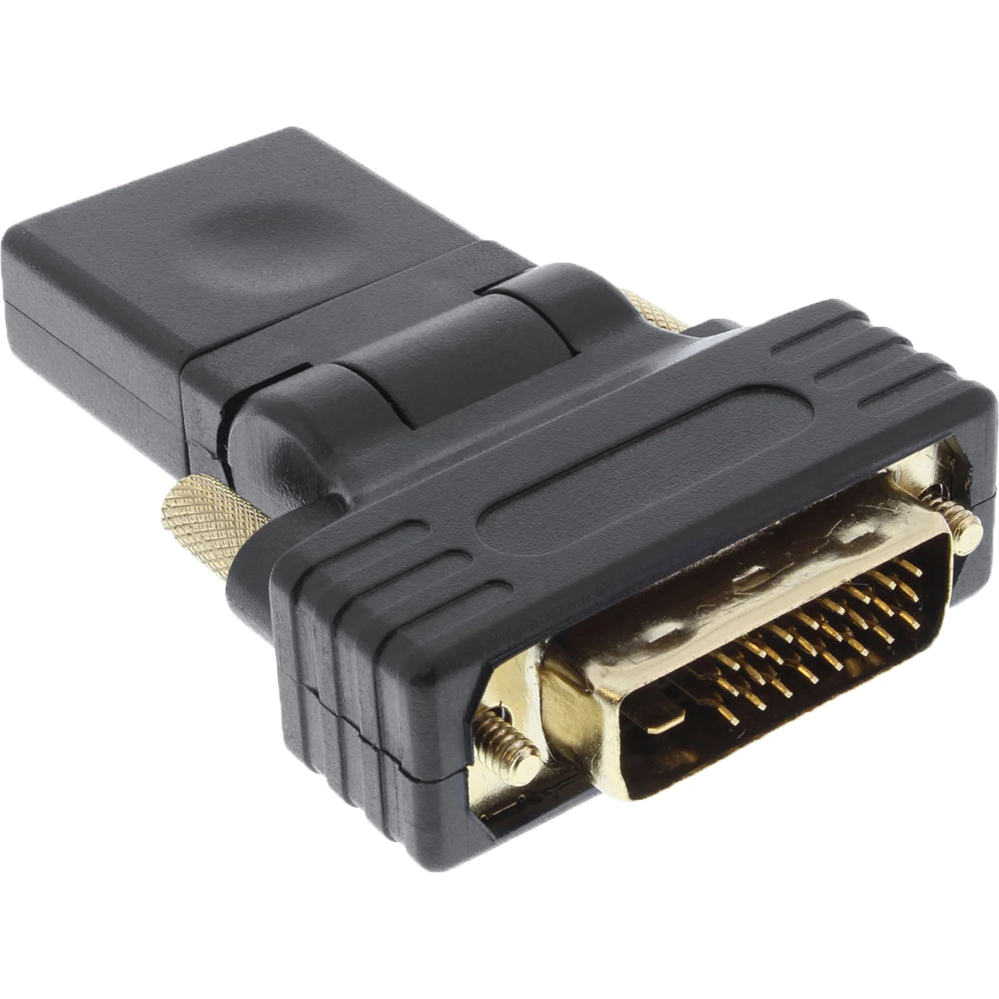InLine HDMI-DVI Adapter, HDMI Buchse auf DVI Stecker, flexibler Winkel, 4K2K