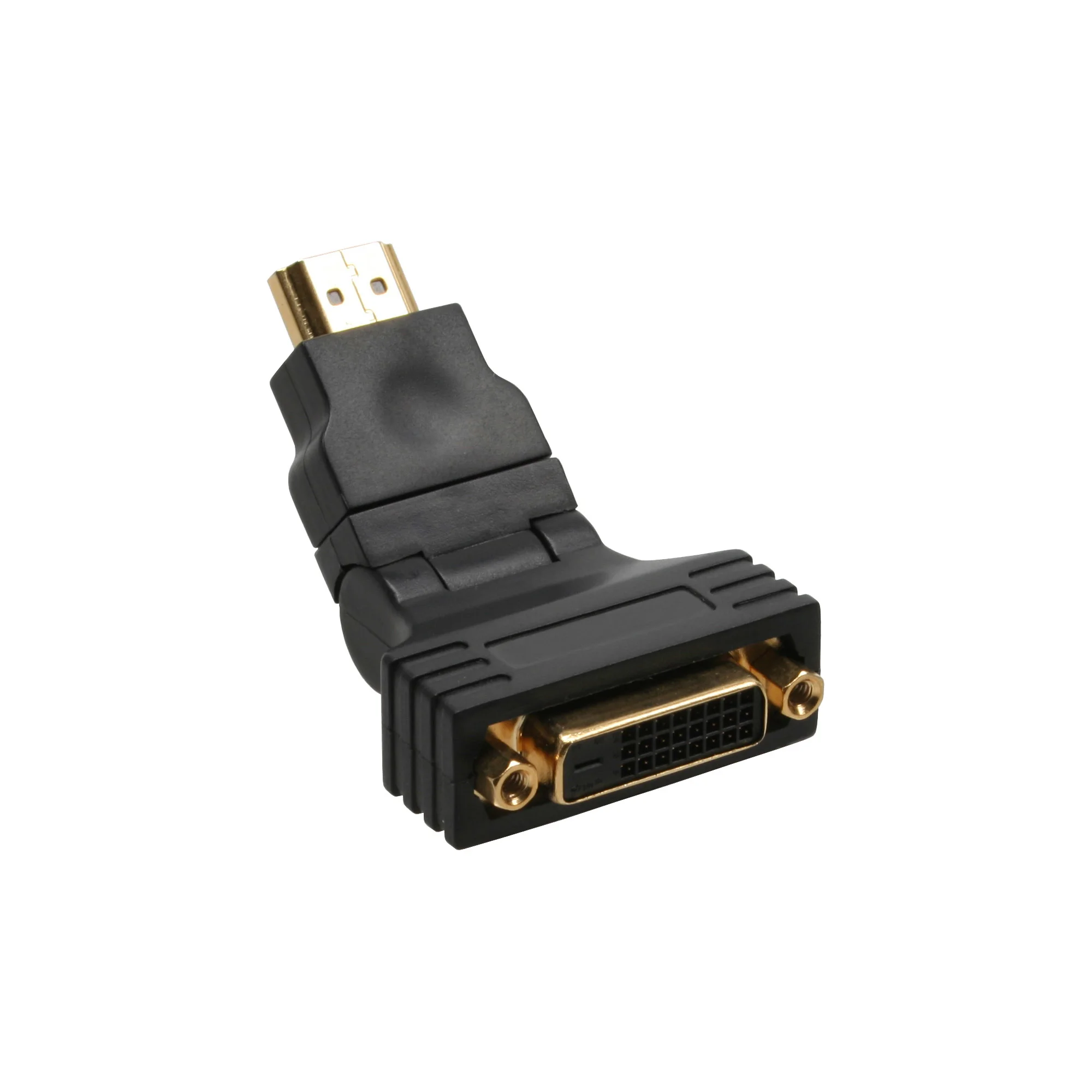 InLine HDMI-DVI Adapter, 19pol Stecker auf 24+1 Buchse, mit 180° Winkel