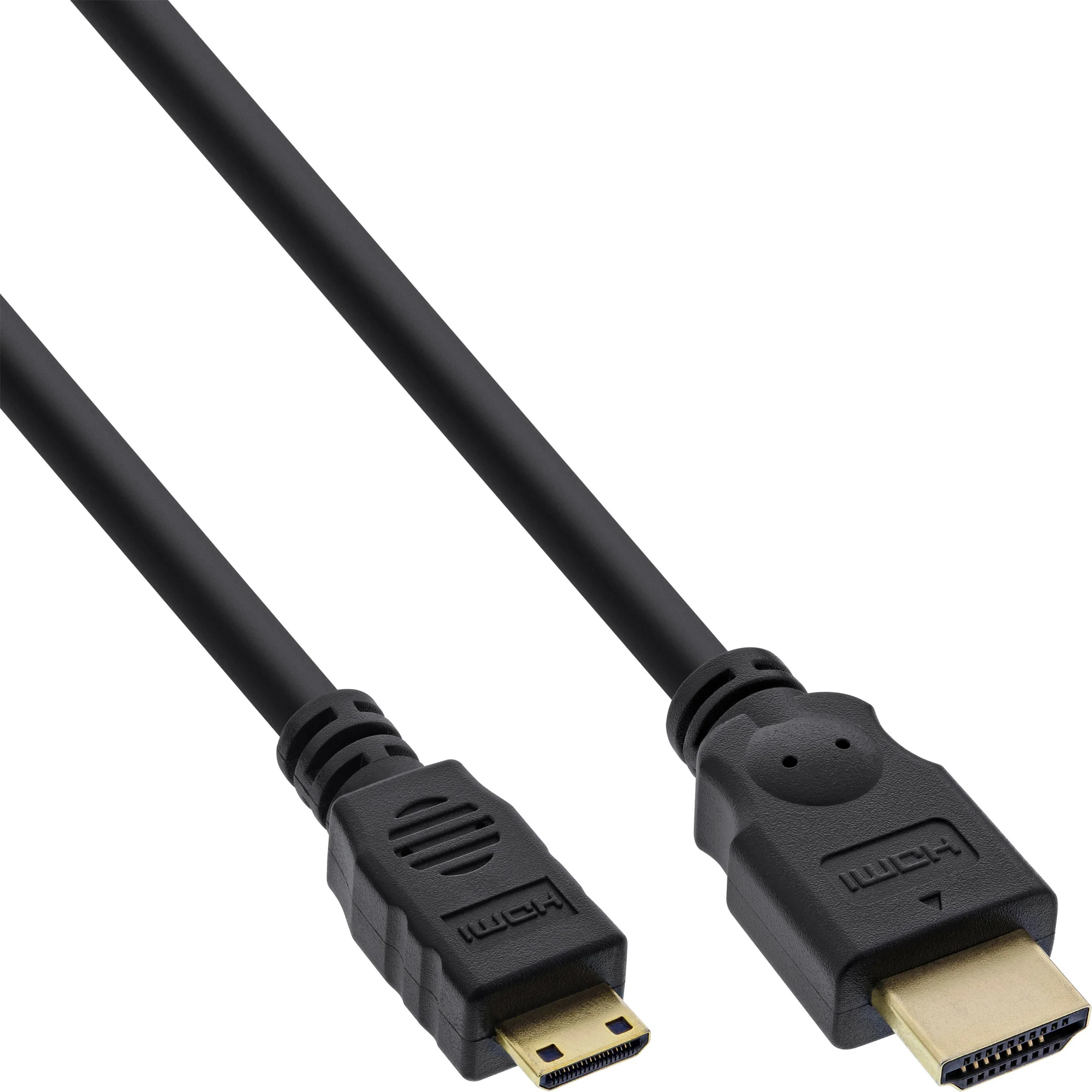 InLine High Speed HDMI Mini Kabel, Stecker A auf C, verg. Kont., schwarz, 10m