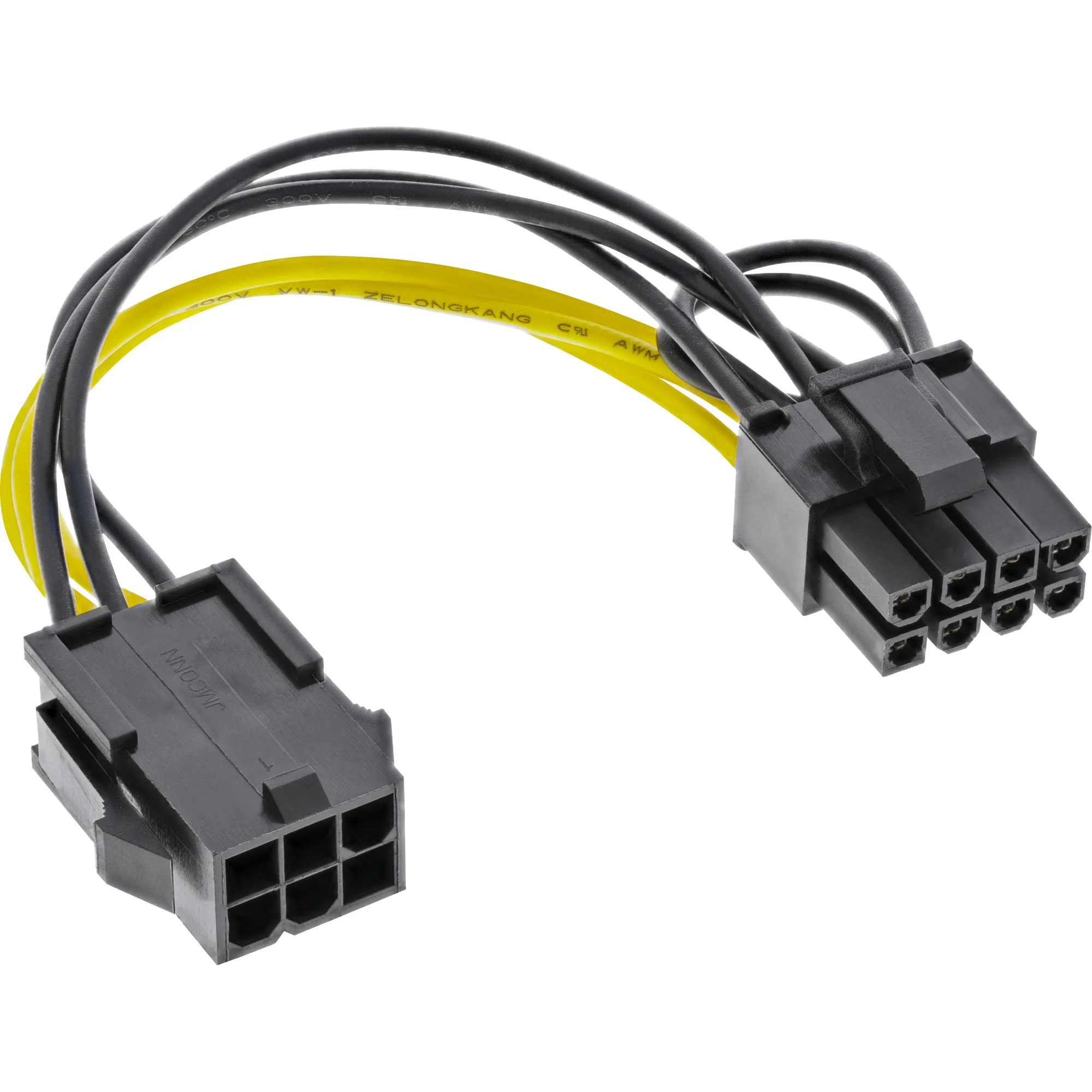 InLine Stromadapter intern, 6pol zu 8pol für PCIe (PCI-Express) Grafikkarten