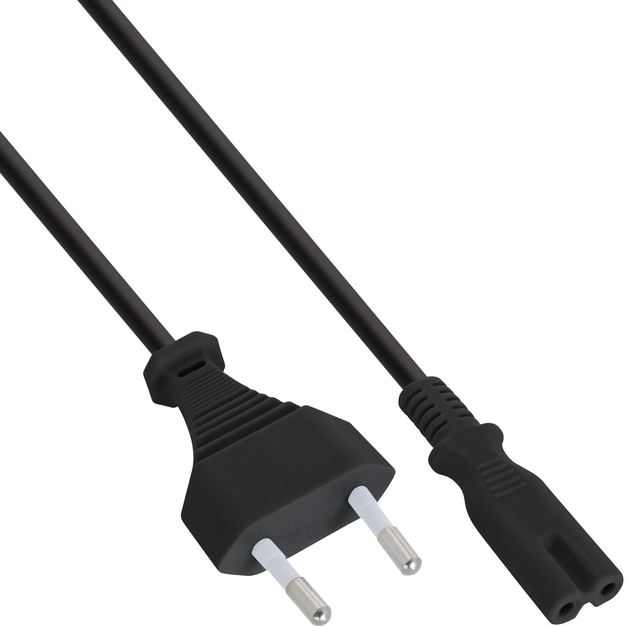 InLine Netzkabel, Netzstecker auf Euro 8 C7 Stecker, 1m
