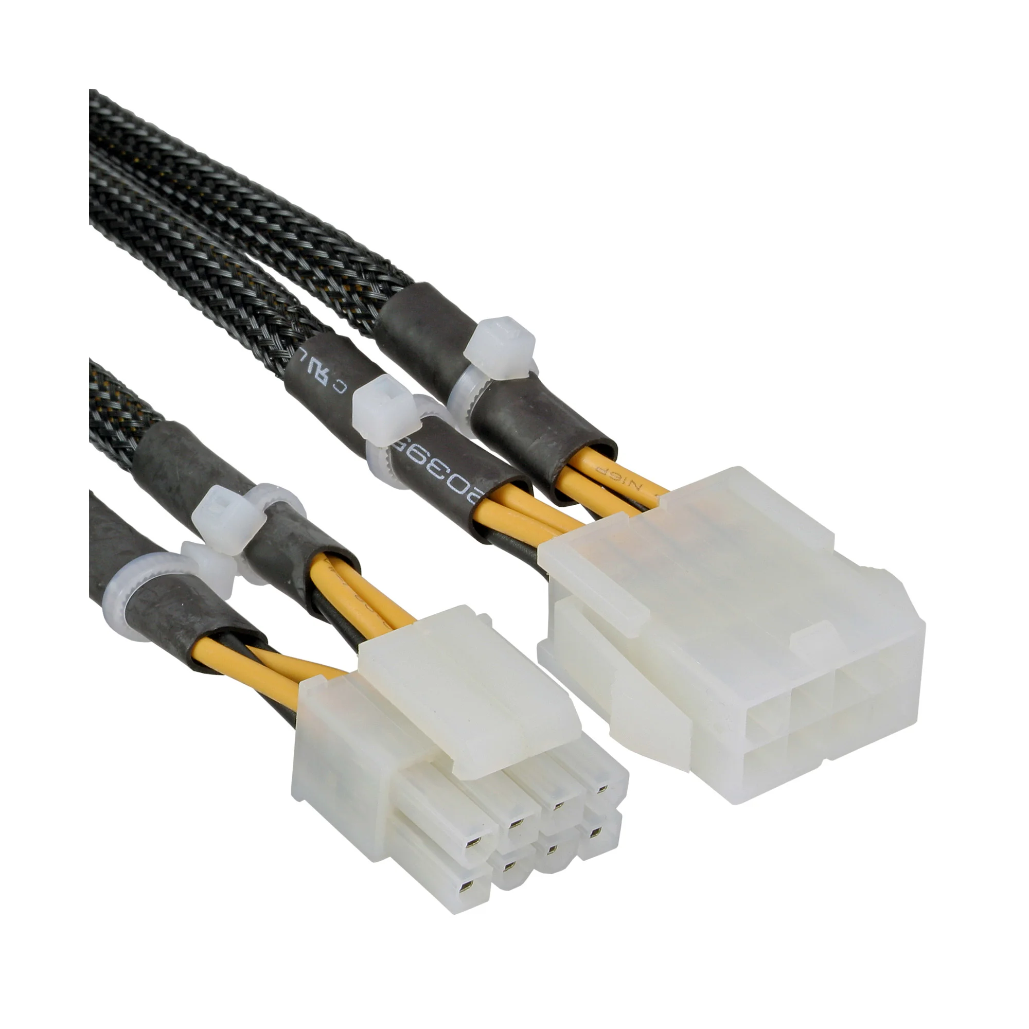 InLine Strom Verlängerung intern, 2x4pol ST zu 8pol BU, Mainboard, 0,30m
