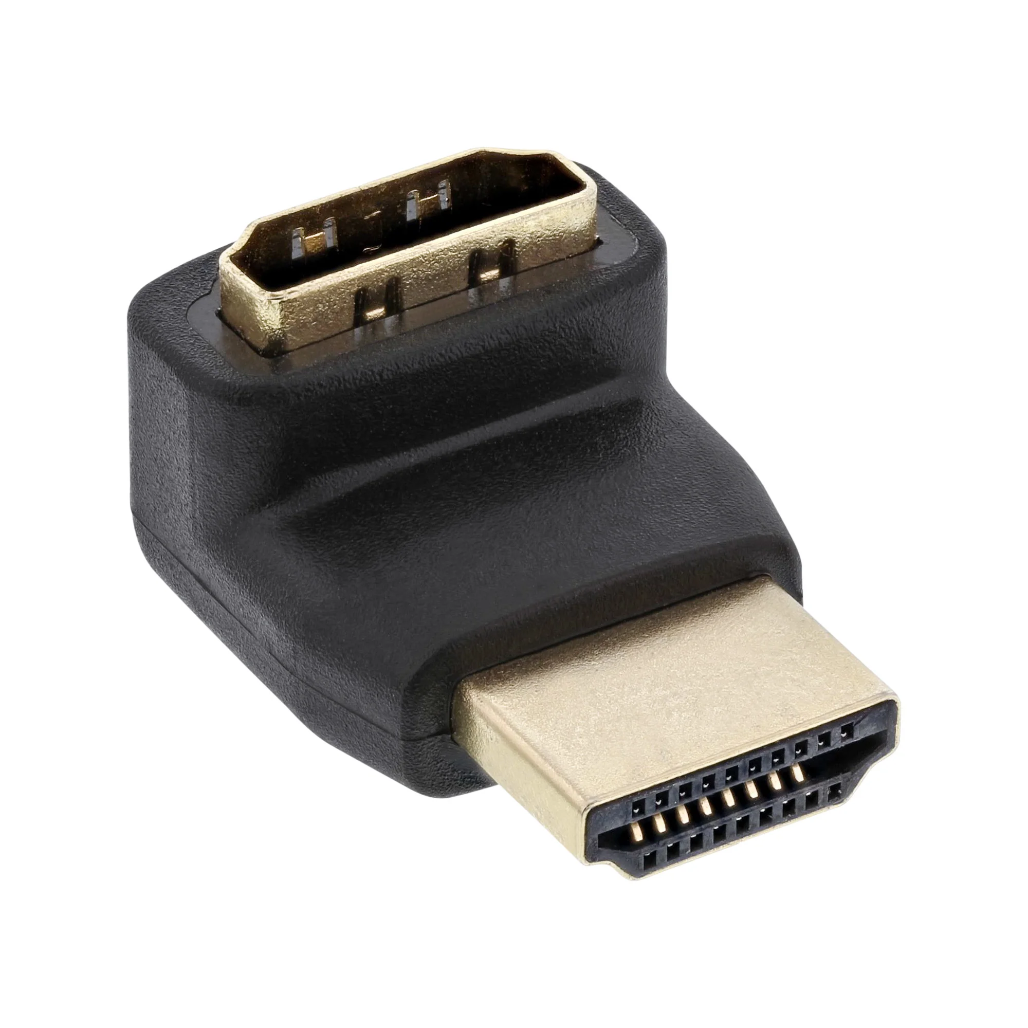 InLine HDMI Adapter, Stecker / Buchse, gewinkelt oben, vergoldete Kontakte 4K2K