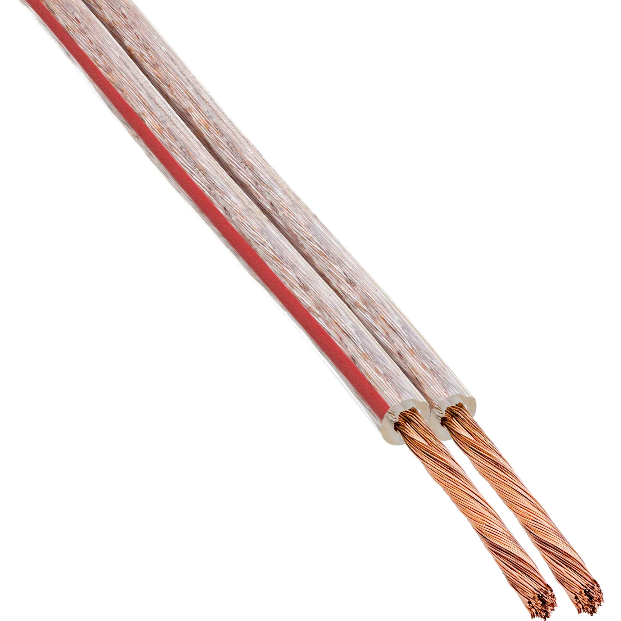InLine Lautsprecherkabel, 2x 0,75mm², CCA, transparent, 50m