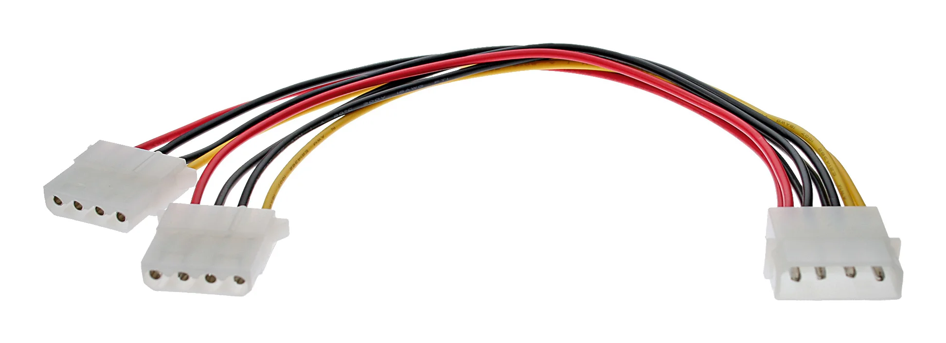 InLine Strom Y-Kabel intern, 1x 5,25" an 2x 5,25", 0,20m